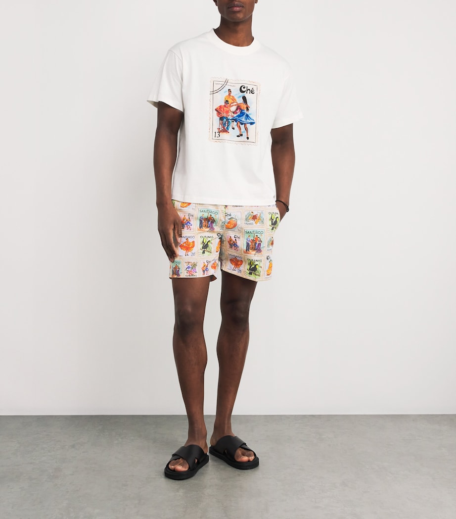 CHÉ Mens Estampillas Print Swim Shorts Multi Image 2