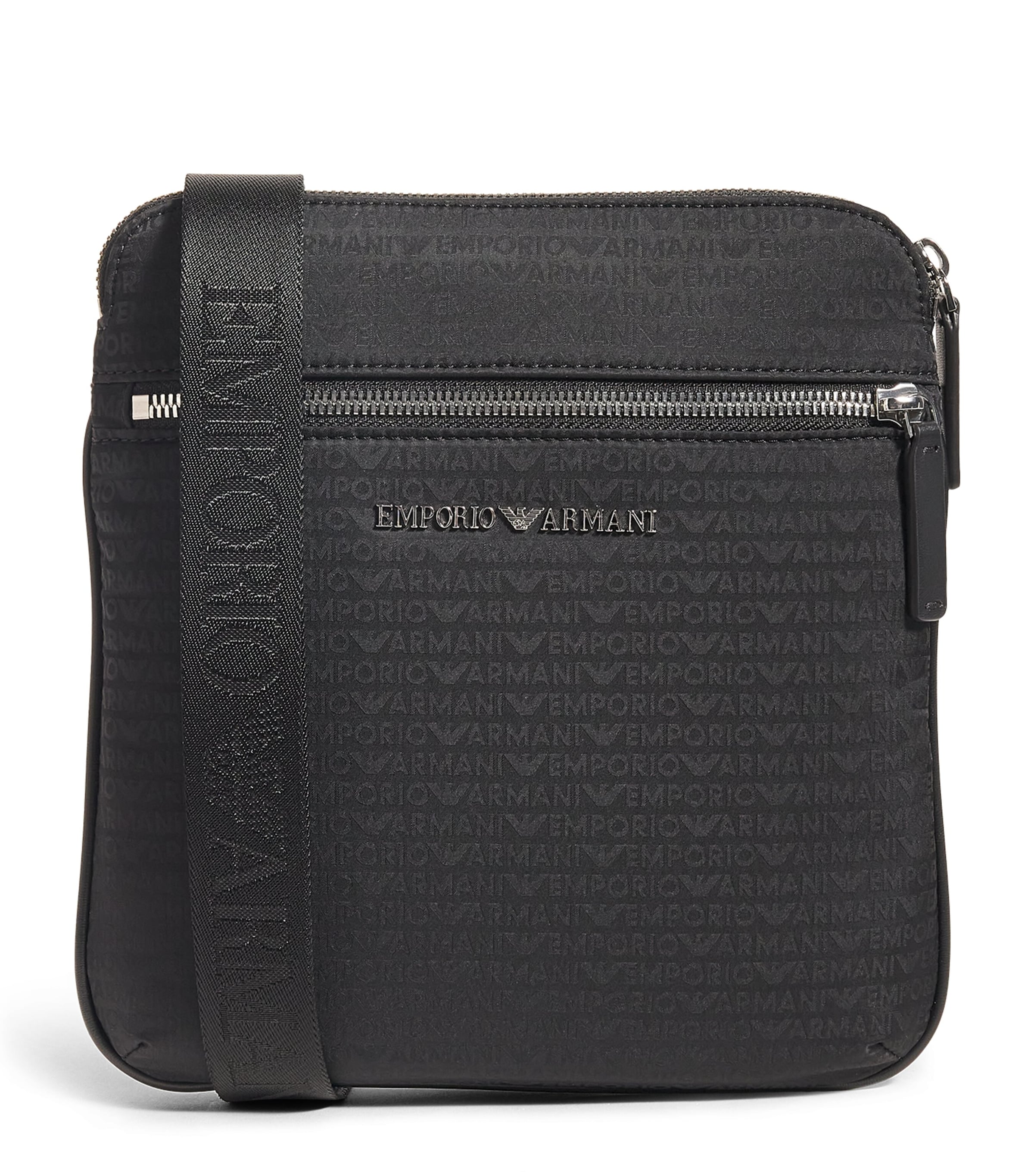 Emporio Armani Logo Cross-body Bag In Black