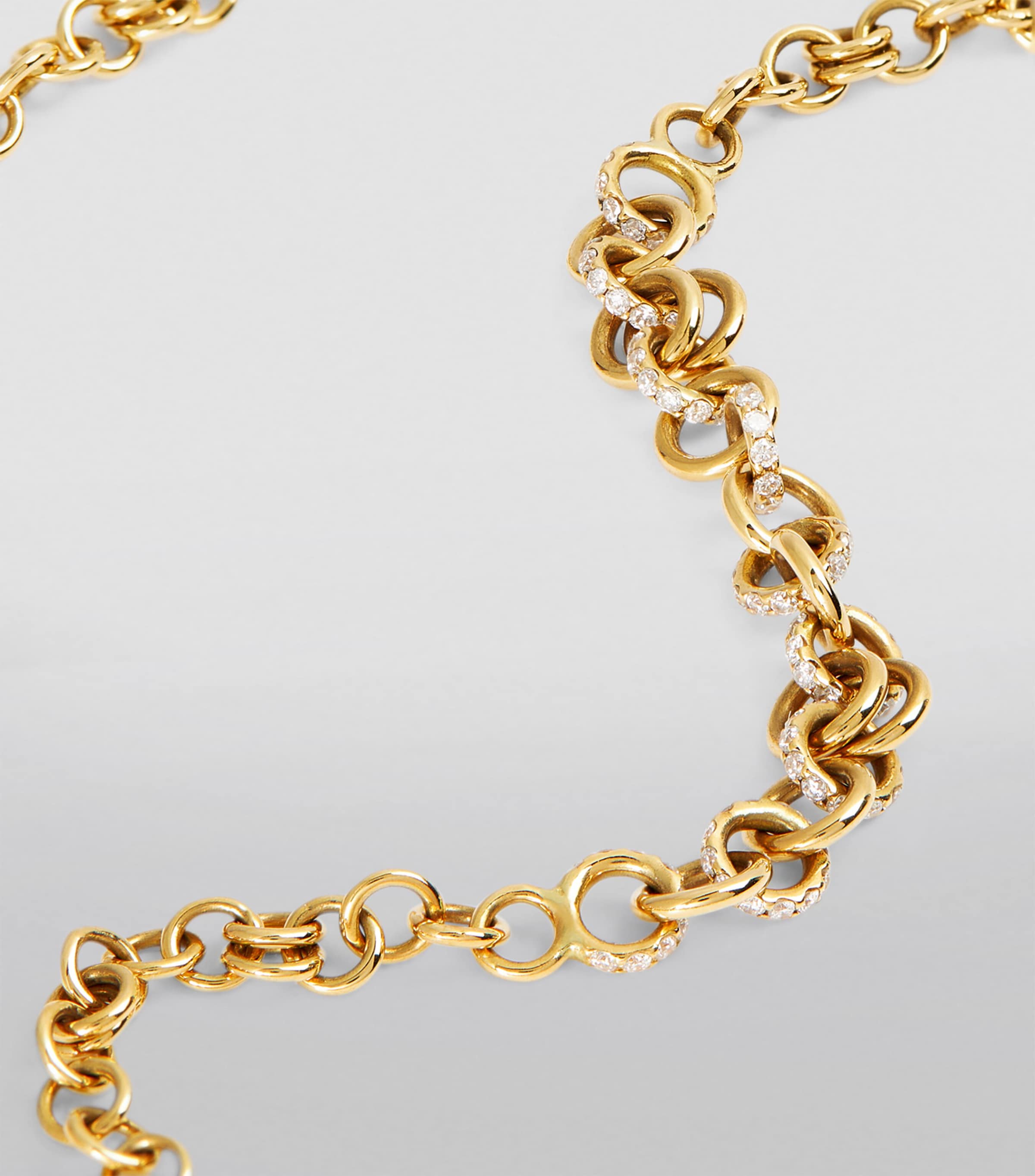 Spinelli Kilcollin Gold and Diamond Gravity Chain Necklace Gold Image 5