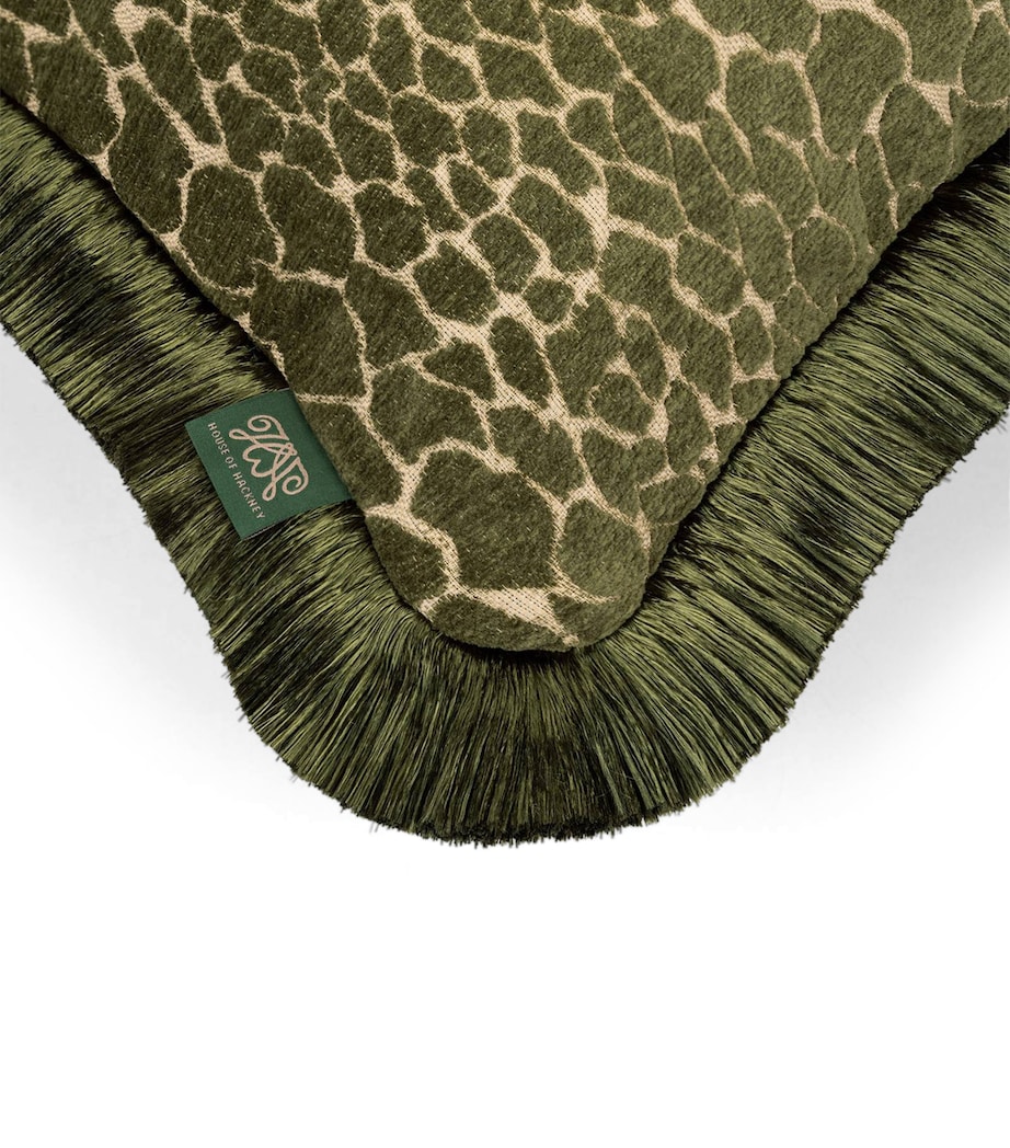 House Of Hackney Jacquard Mara Fringed Cushion (45cm x 45cm) Green Image 2