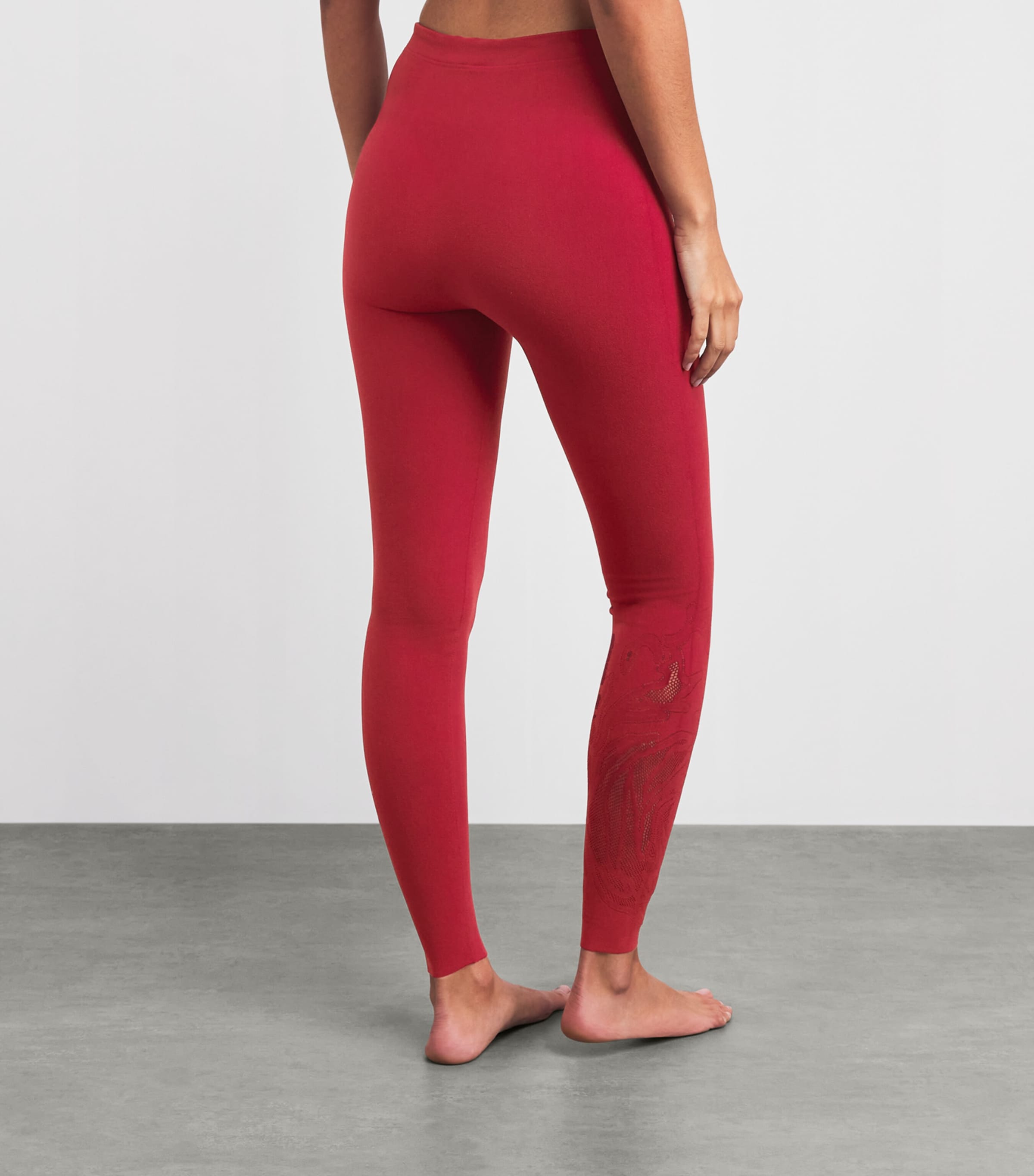 Net-Panel Rose Leggings 3244 CRIMSON Image 5