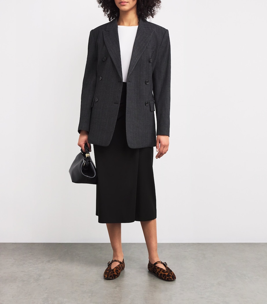 Weekend Max Mara Womens Jersey Midi Skirt Black Image 2