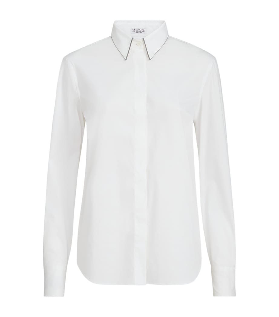 Brunello Cucinelli Womens Cotton Poplin Monili Shirt Image 1