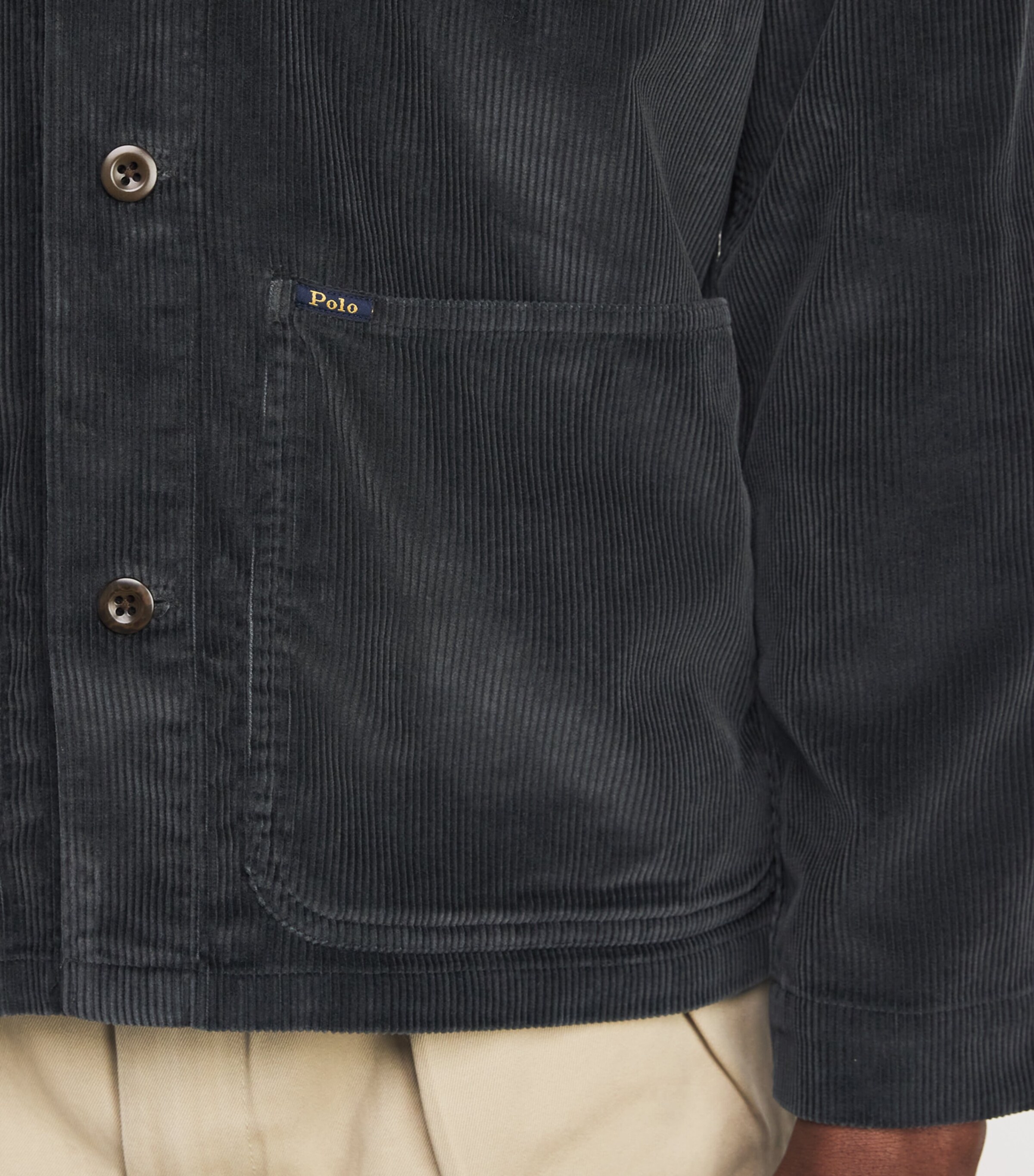 Polo Ralph Lauren Mens Corduroy Overshirt Grey Image 6