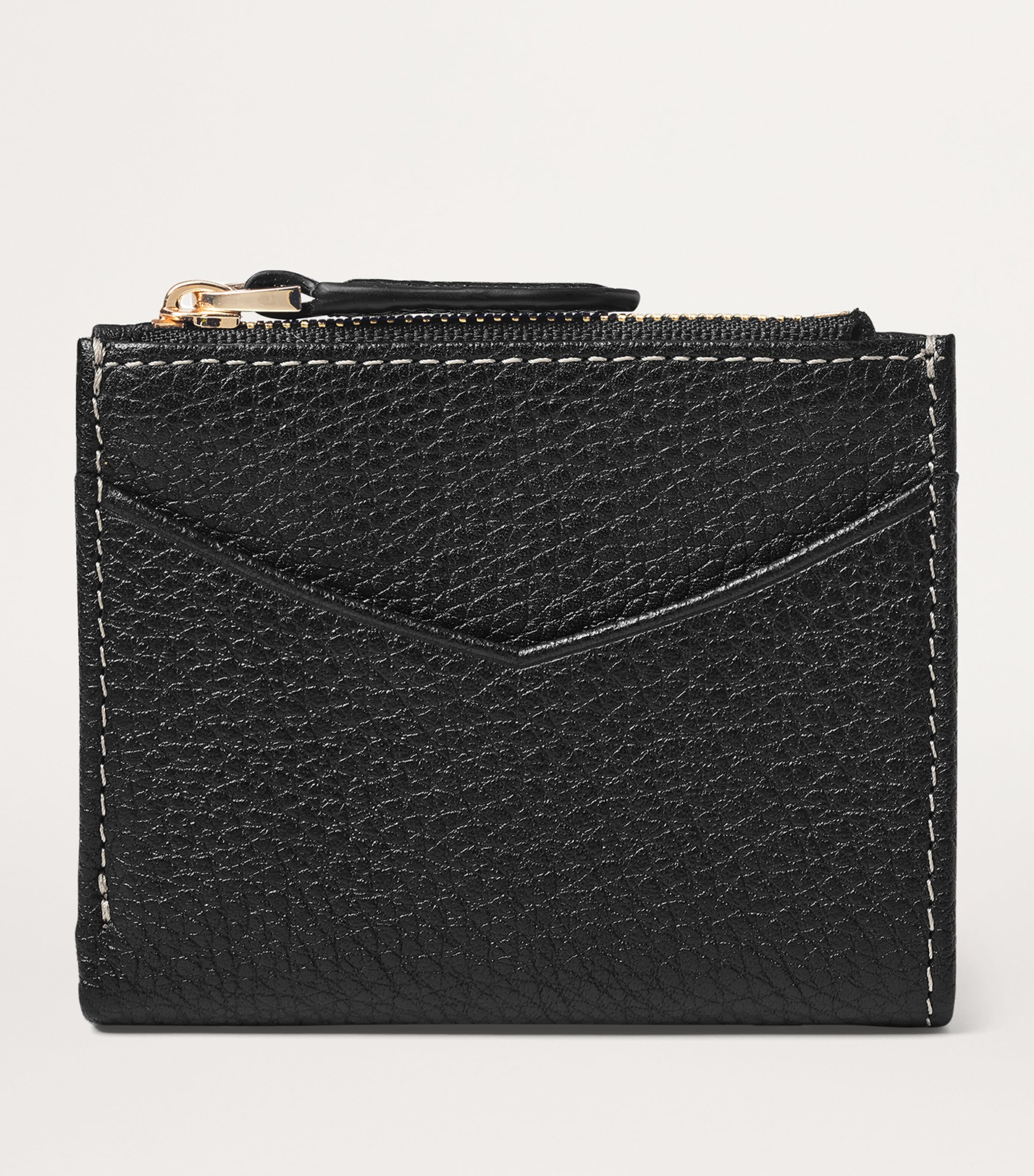 Aspinal Of London Leather Hudson Coin and Card Holder Black Image 2