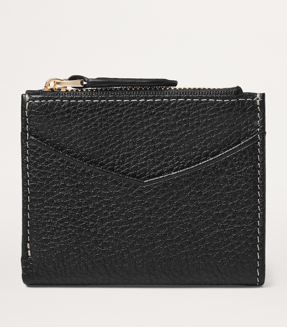 Aspinal Of London Leather Hudson Coin and Card Holder Black Image 2