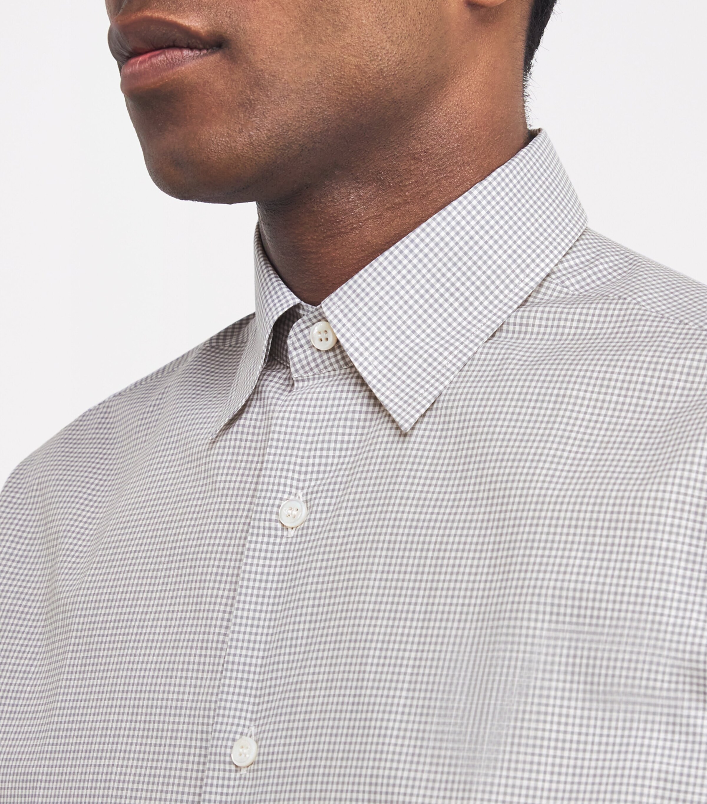 Brioni Mens Cotton Check Shirt Image 6