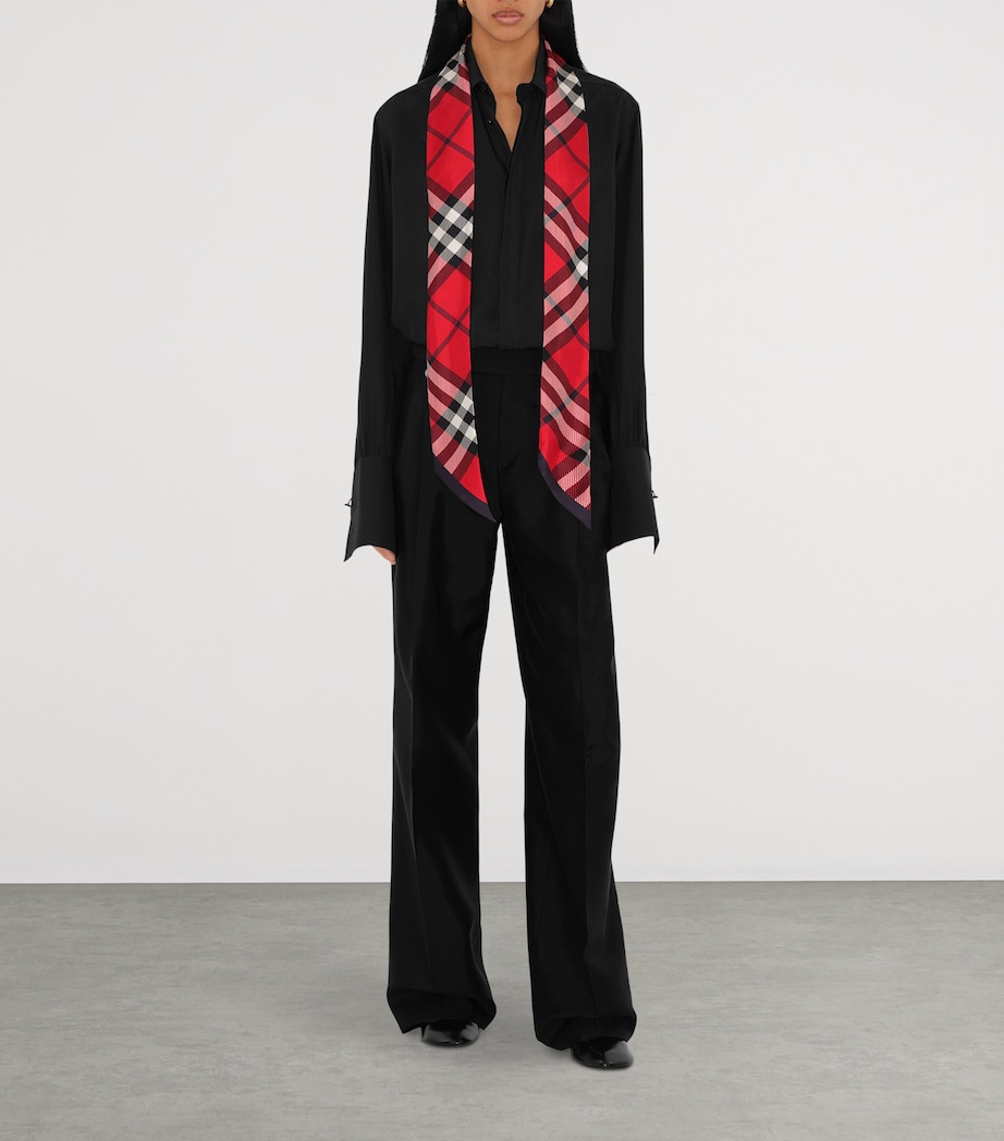 Burberry Silk Skinny Check Scarf Scarlett Image 4