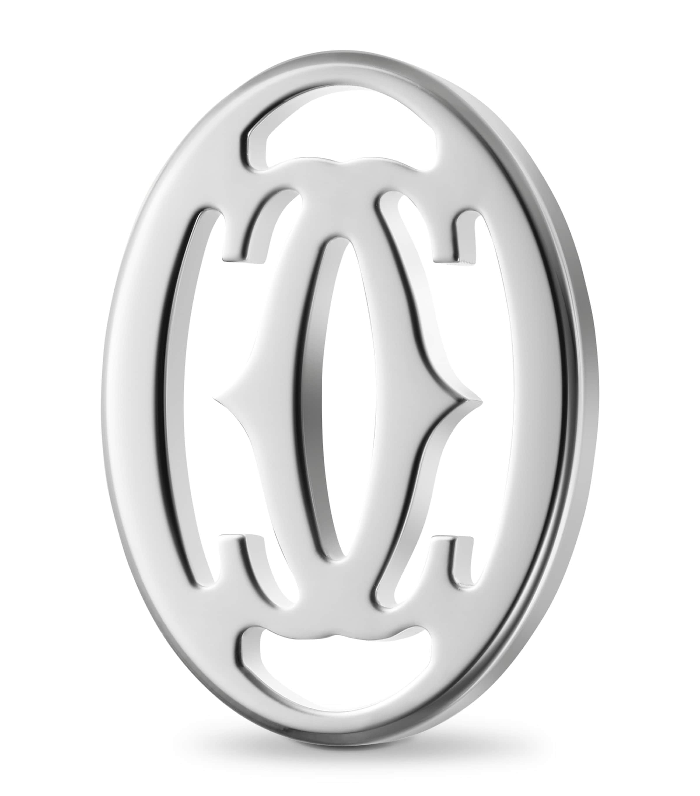 Sterling Silver Double C de Cartier Cufflinks STERLING SILVER Image 3