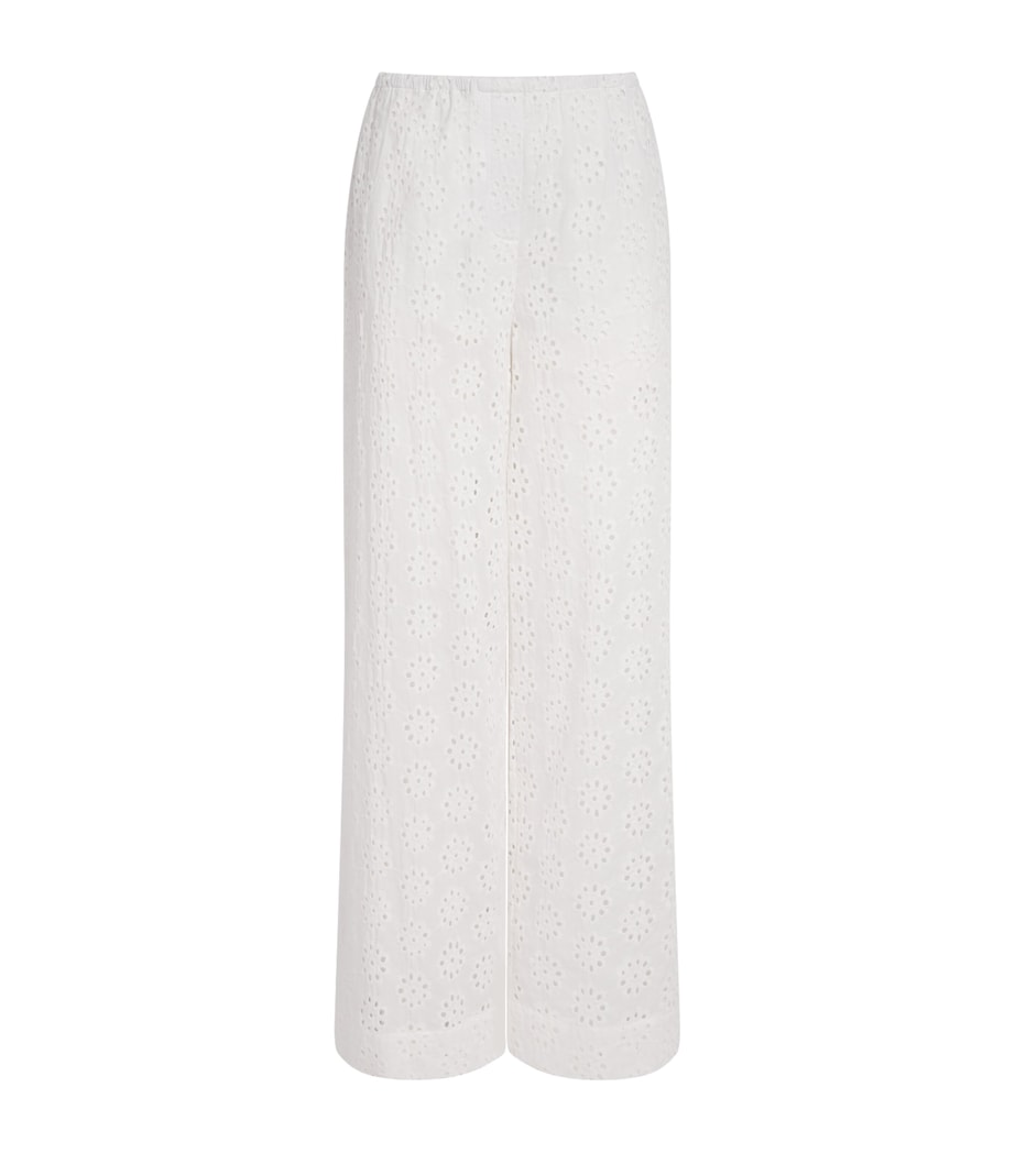 Cotton Bonfire Trousers WHITE EYELET WHEY Image 1