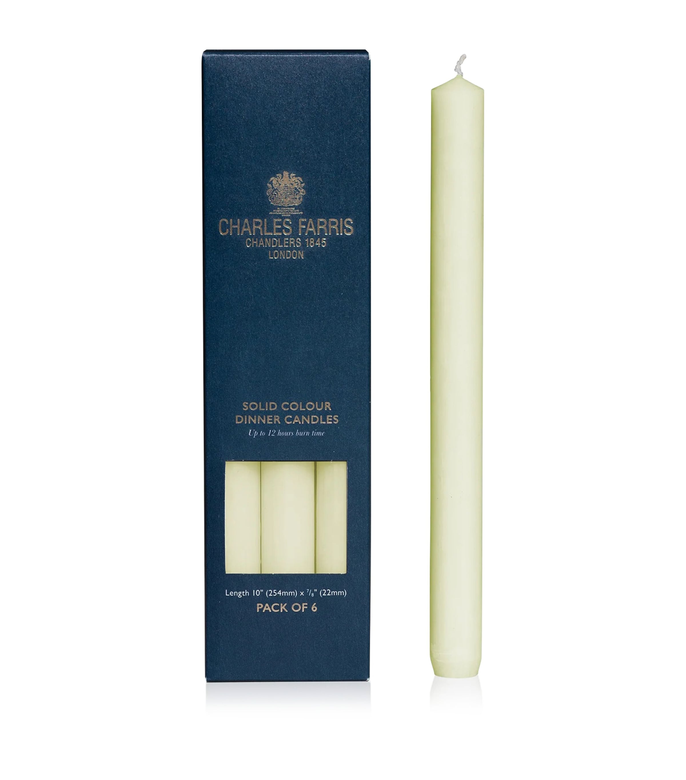 Charles Farris Dinner Candles (Box of 6) Ivory Image 1