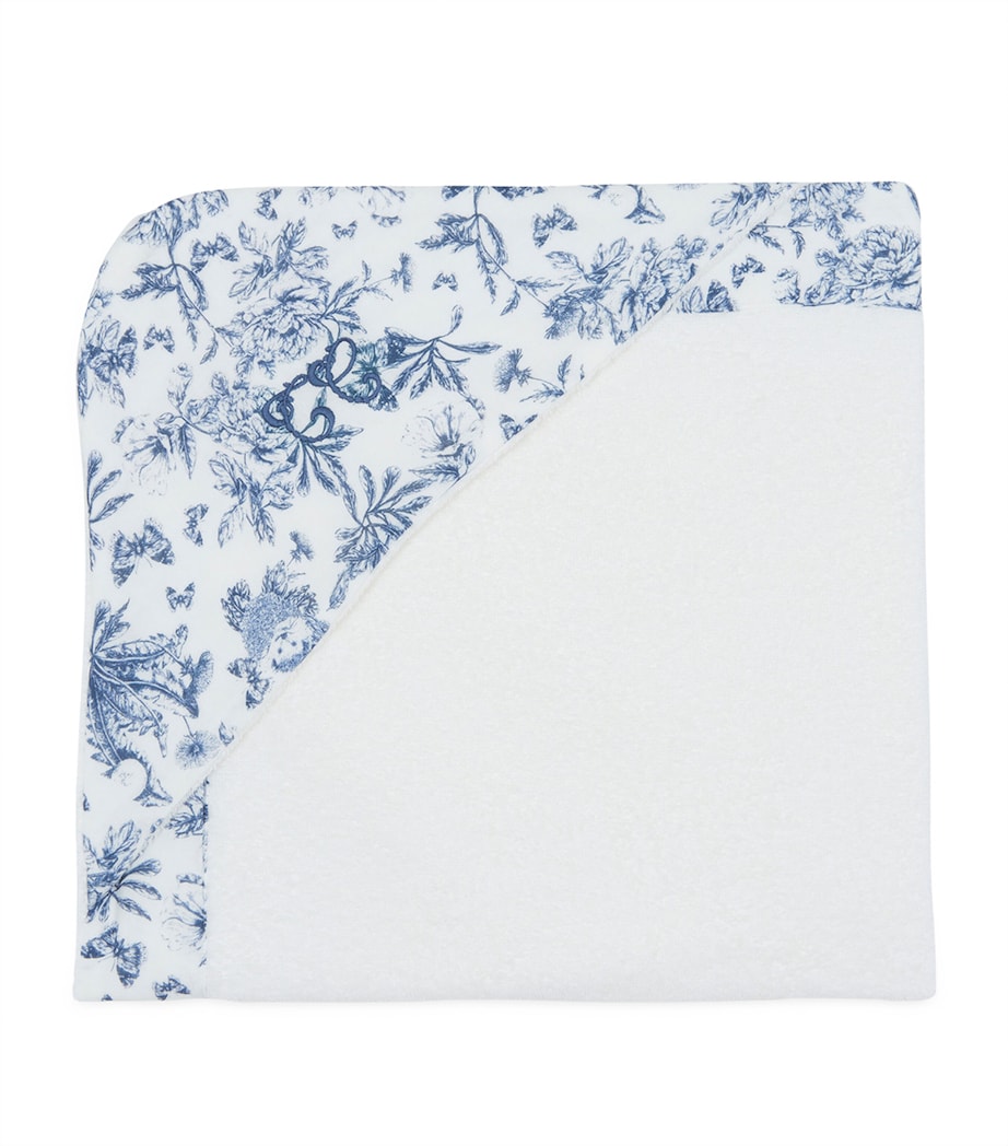 Cotton Toile de Jouy Bath Cape 04MARINE Image 2