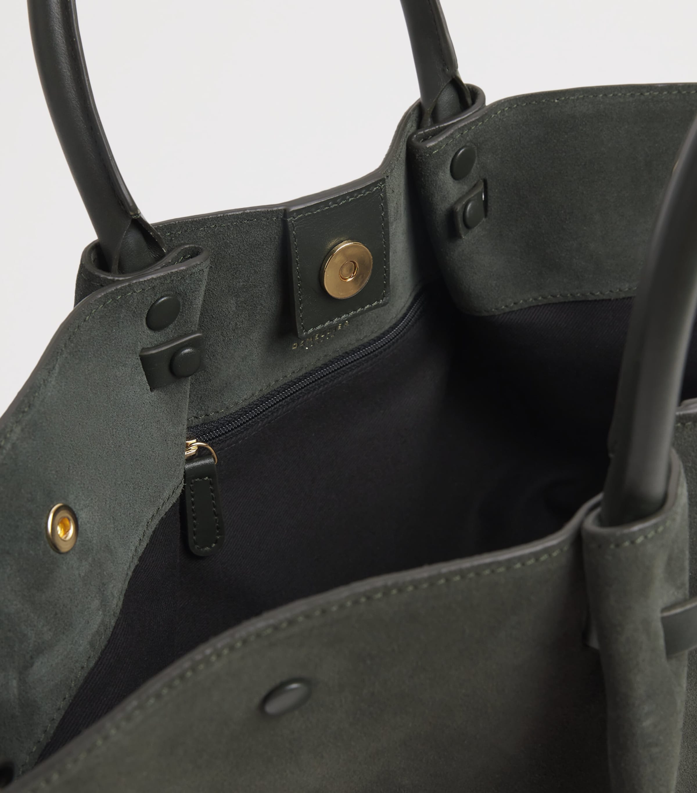 Medium Suede New York Tote Bag MOSS GRN/MOSS GRN Image 6