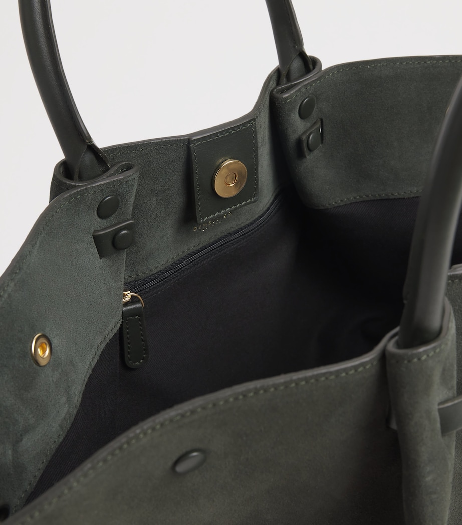 Medium Suede New York Tote Bag MOSS GRN/MOSS GRN Image 6