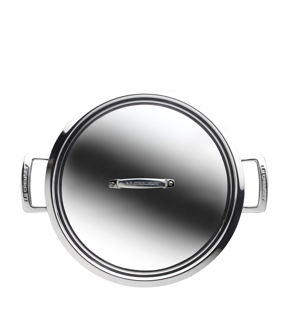 3-Ply Stainless Steel Shallow Casserole Dish (24cm) STEEL Image 2