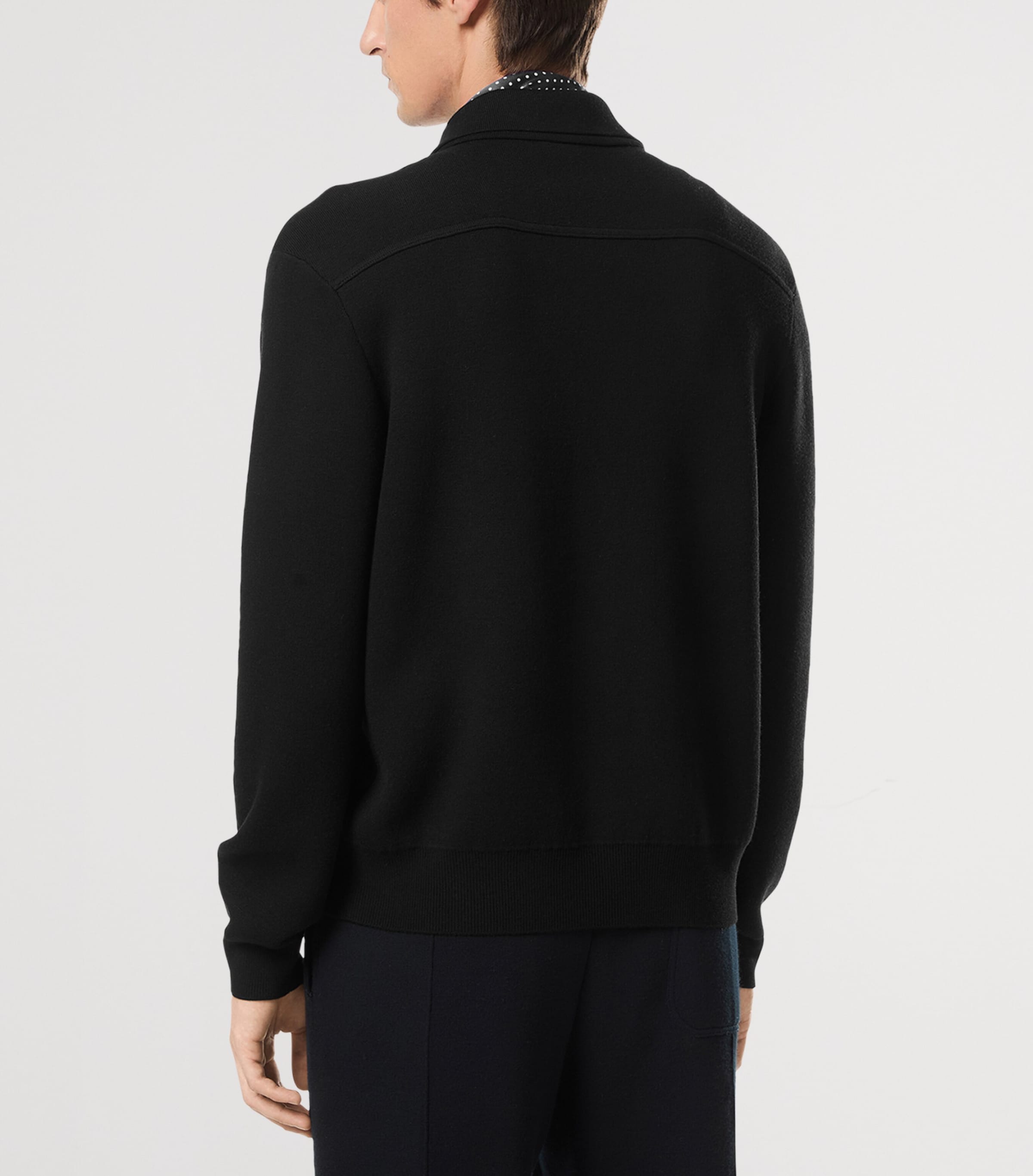 Wool-Cashmere Blouson Cardigan NAA Image 3