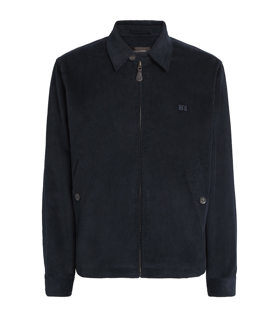 Wales Bonner Mens Corduroy Drew Shacket Navy Image 1