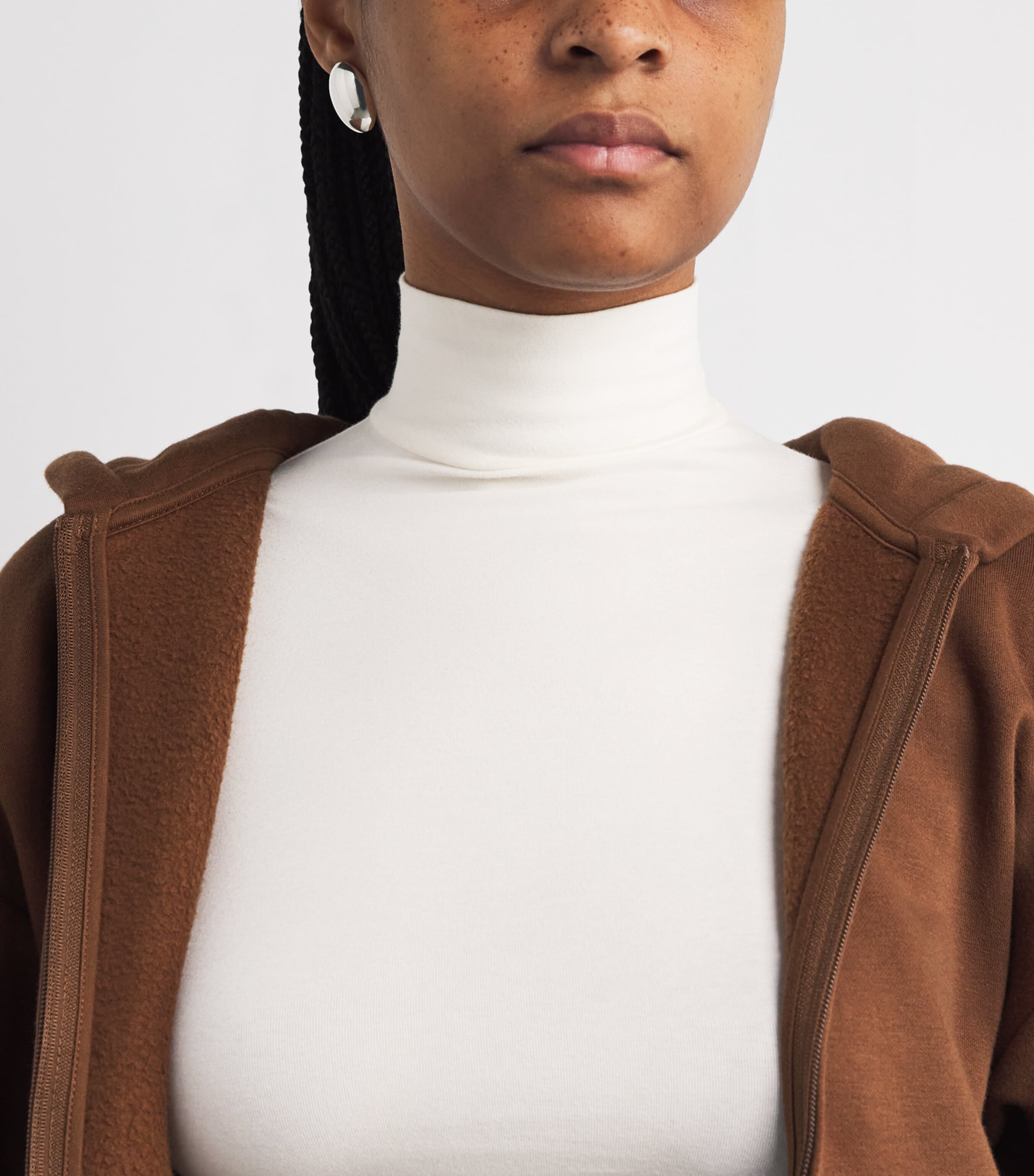 Stretch-Cotton Jersey Rollneck Top MARBLE Image 6