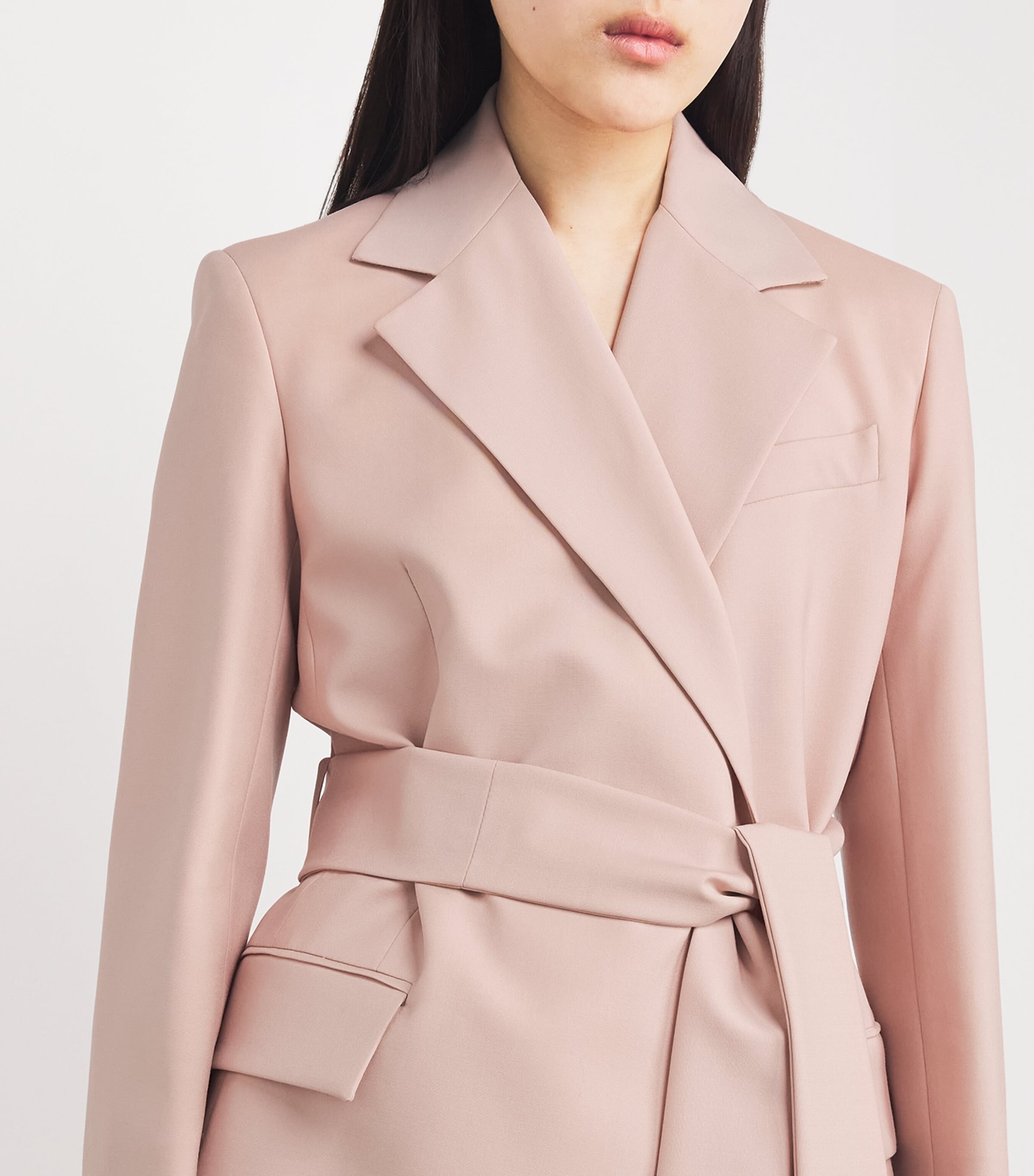 ジャケット Weekend Max Mara Powder pink wool Teso blazer Belted wool jacket, powder | Weekend Max Mara