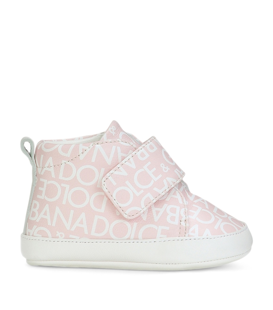 Leather Logo High-Top Sneakers HFXCA-DG BIANCO FDO. Image 1
