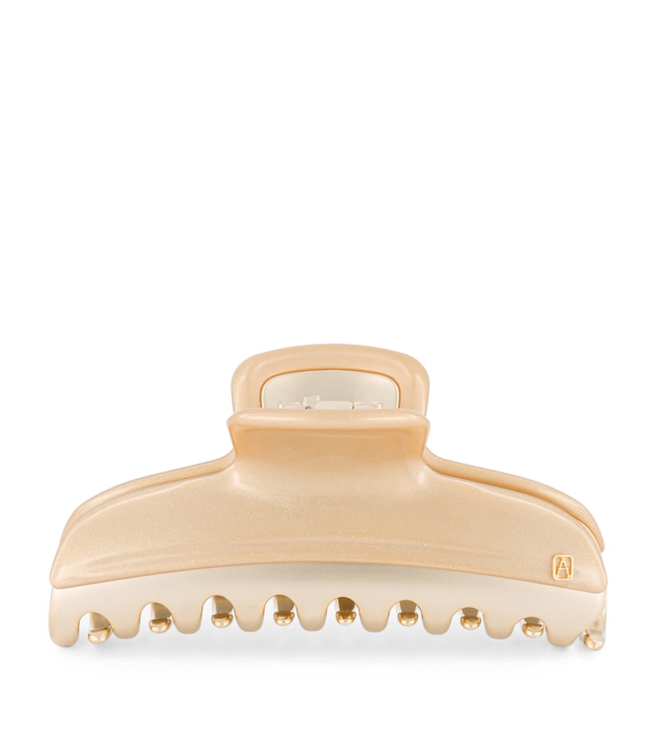 Gold-Plated Claw Hair Clip X3- PAIL DORE/OR Image 1