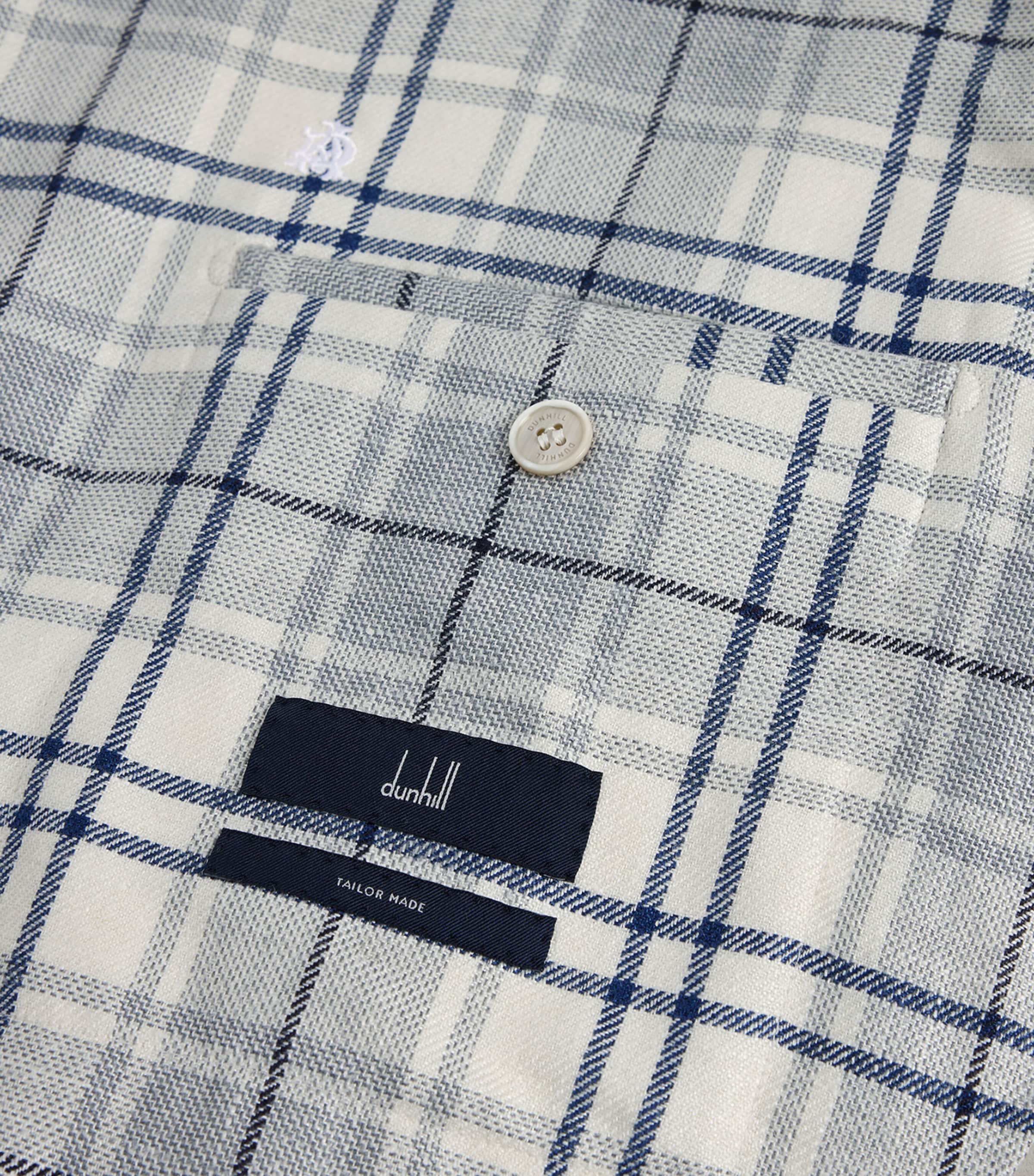 Wool-Blend Check Bourdon Blazer 122BLUE WHITE Image 7