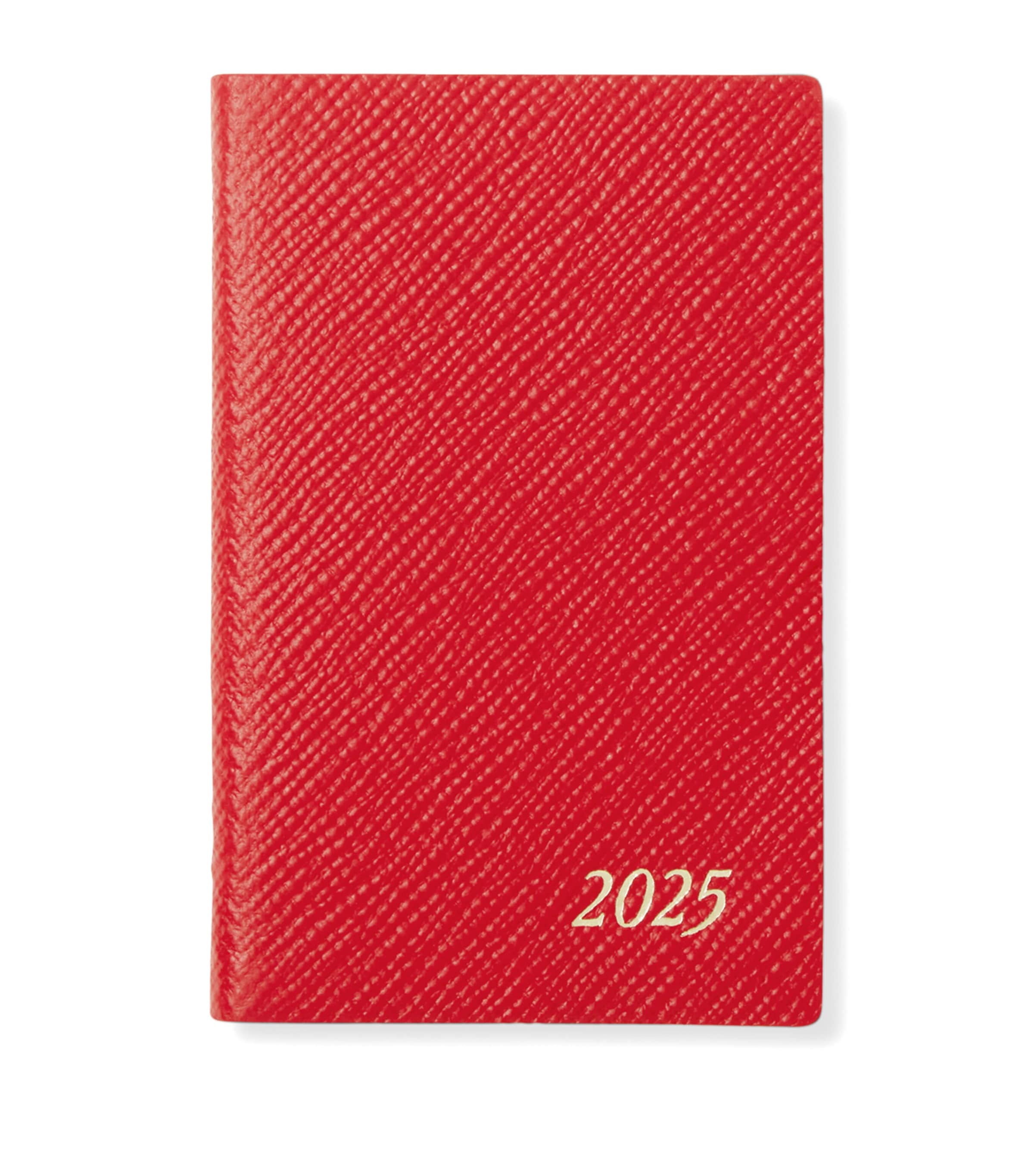 Smythson Panama Leather Wafer Diary In Red