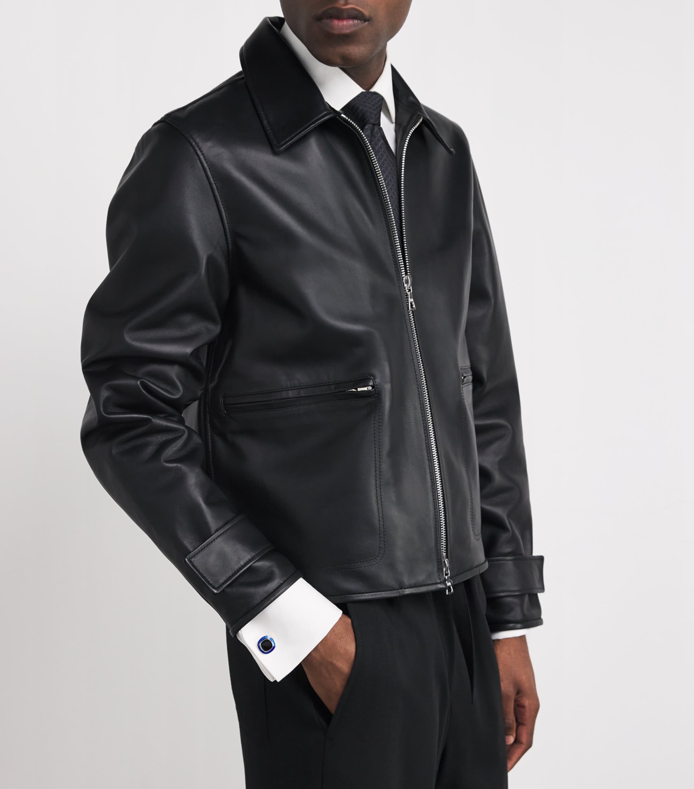 Sterling Silver Enamel Cufflinks BLACK Image 5