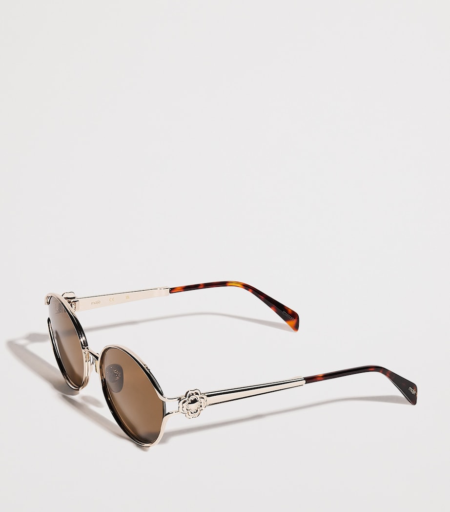 Metal Round Sunglasses GOLD Image 2