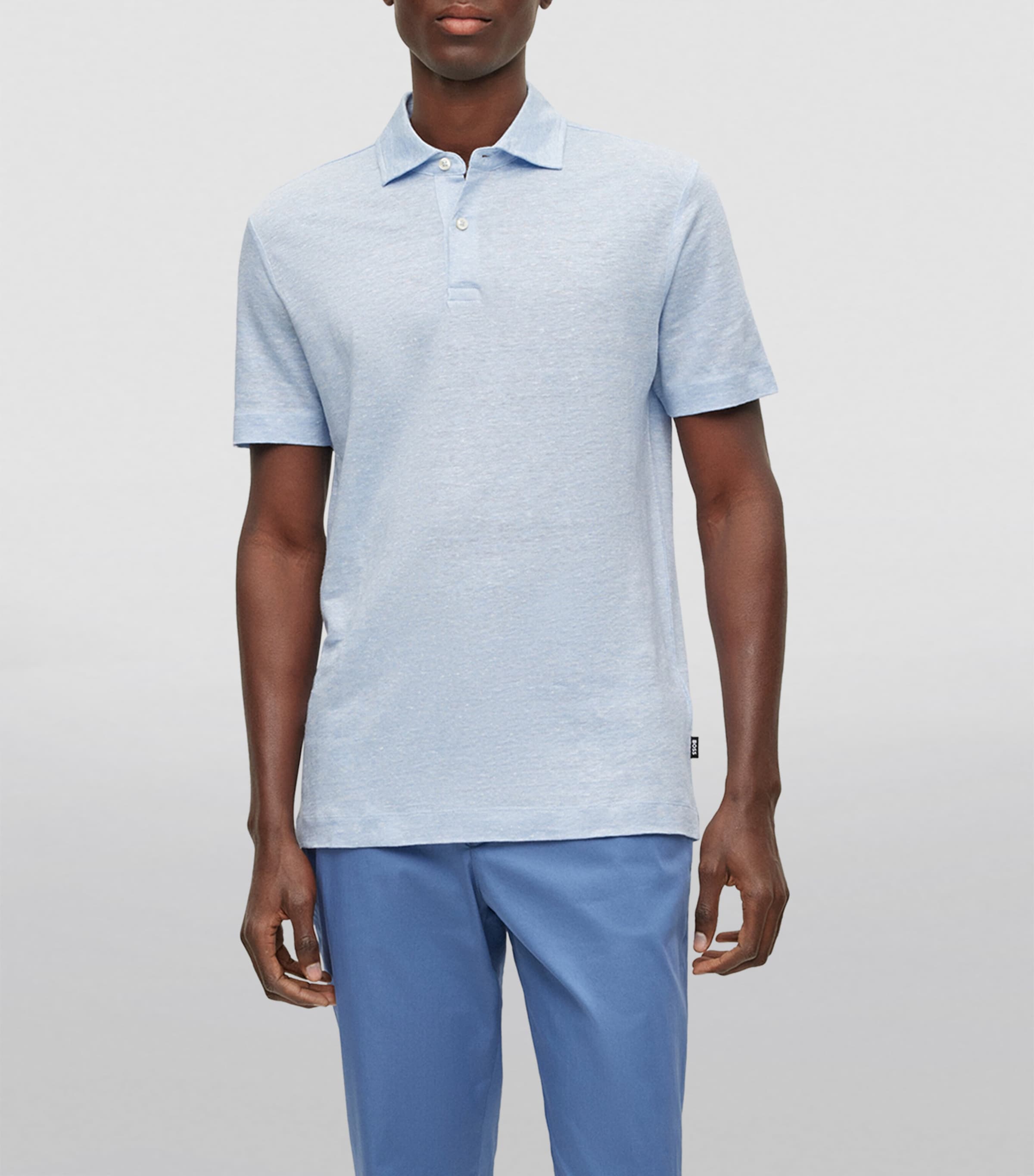 Linen Polo Shirt 492 Image 3