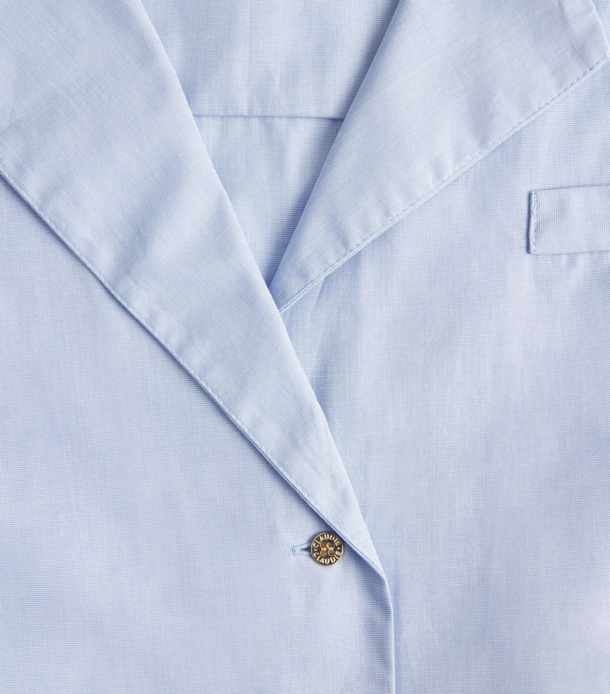 Claudie Pierlot Womens Cotton Poplin Shirt Sky Blue Image 6