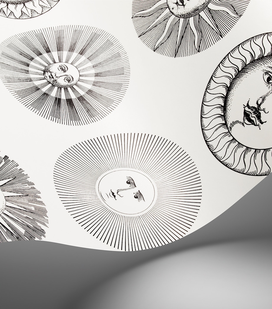 x Fornasetti Soli Wallpaper Roll BLACK & WHITE Image 2