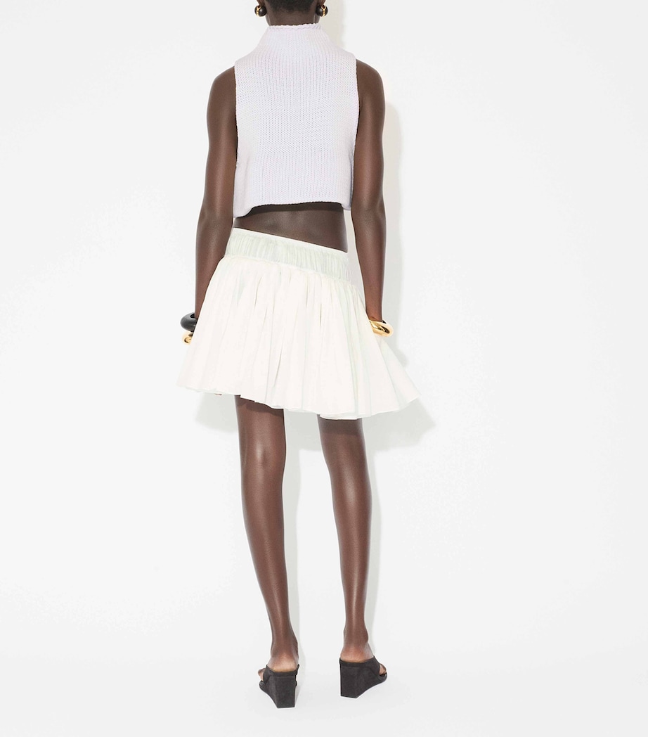 Cotton-Blend Sleeveless Top BLANC NATUREL Image 3