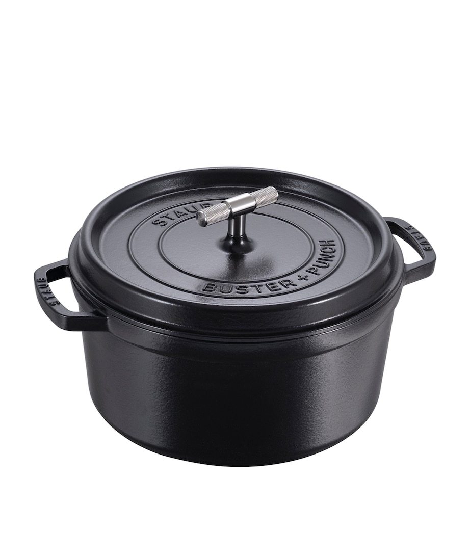 x Buster + Punch Cocotte with Steel Knob (28cm) BLACK Image 1