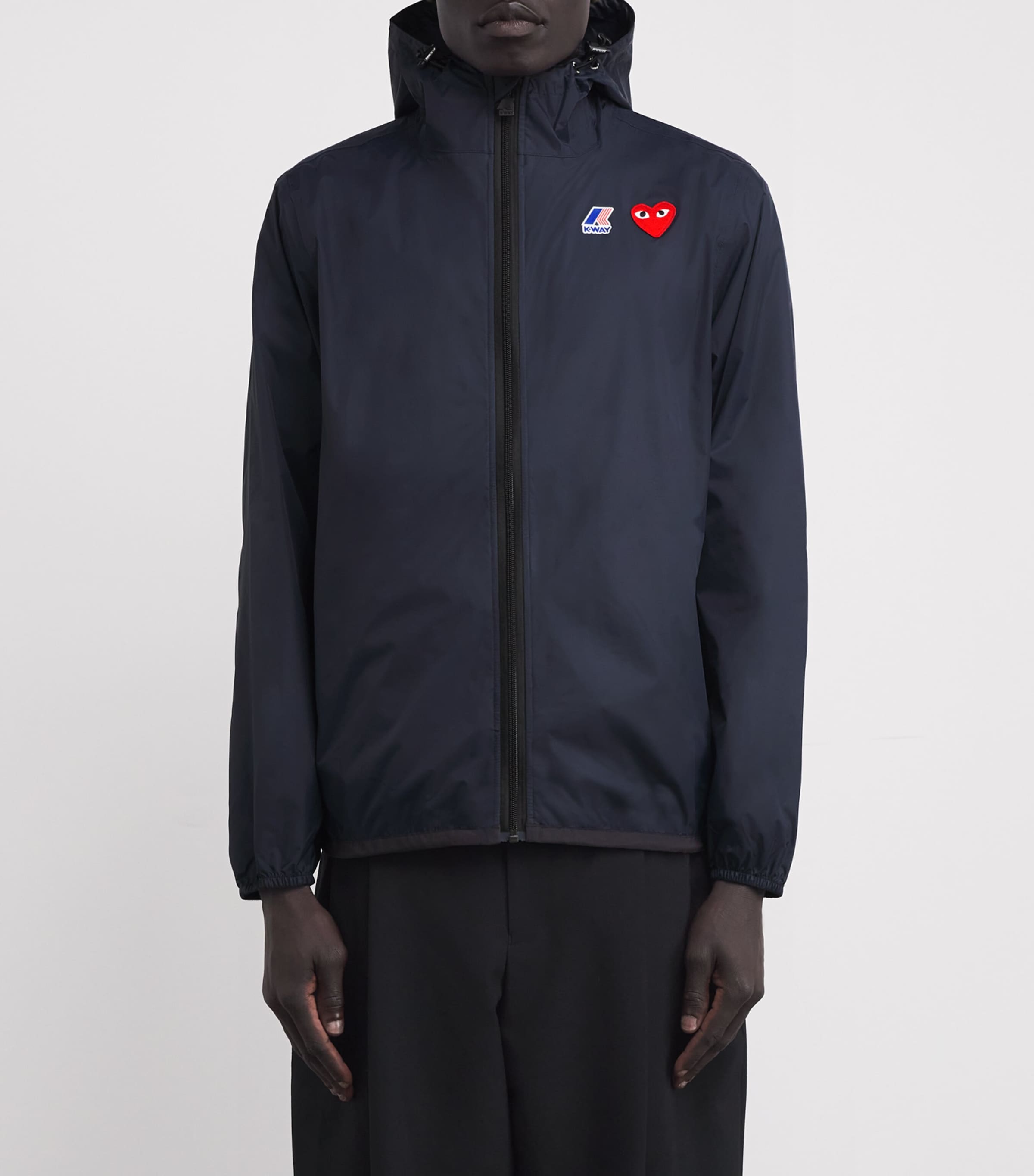 Comme Des Garçons Play Mens x K-Way Water-Resistant Jacket Navy Image 3