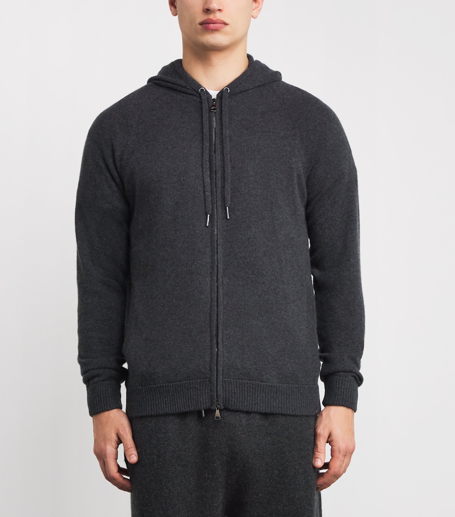 Cashmere Finley Zip-Up Hoodie CHARCOAL Image 3