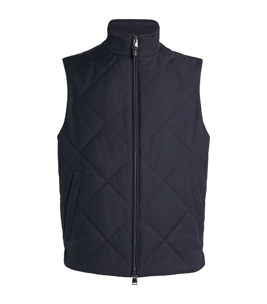 Canali Mens Quilted Gilet Image 1