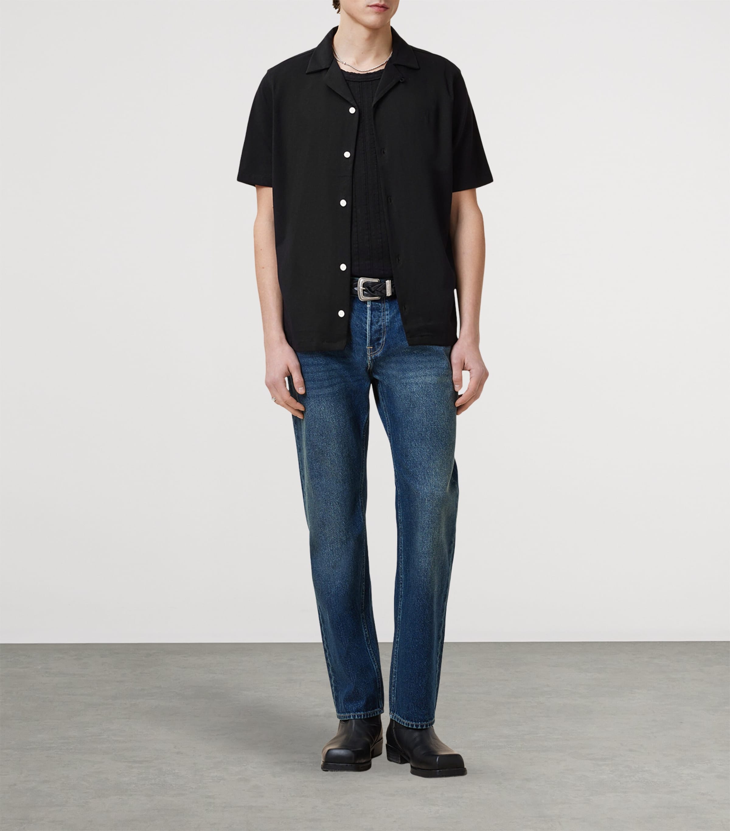 Cotton Hudson Shirt BLACK Image 2