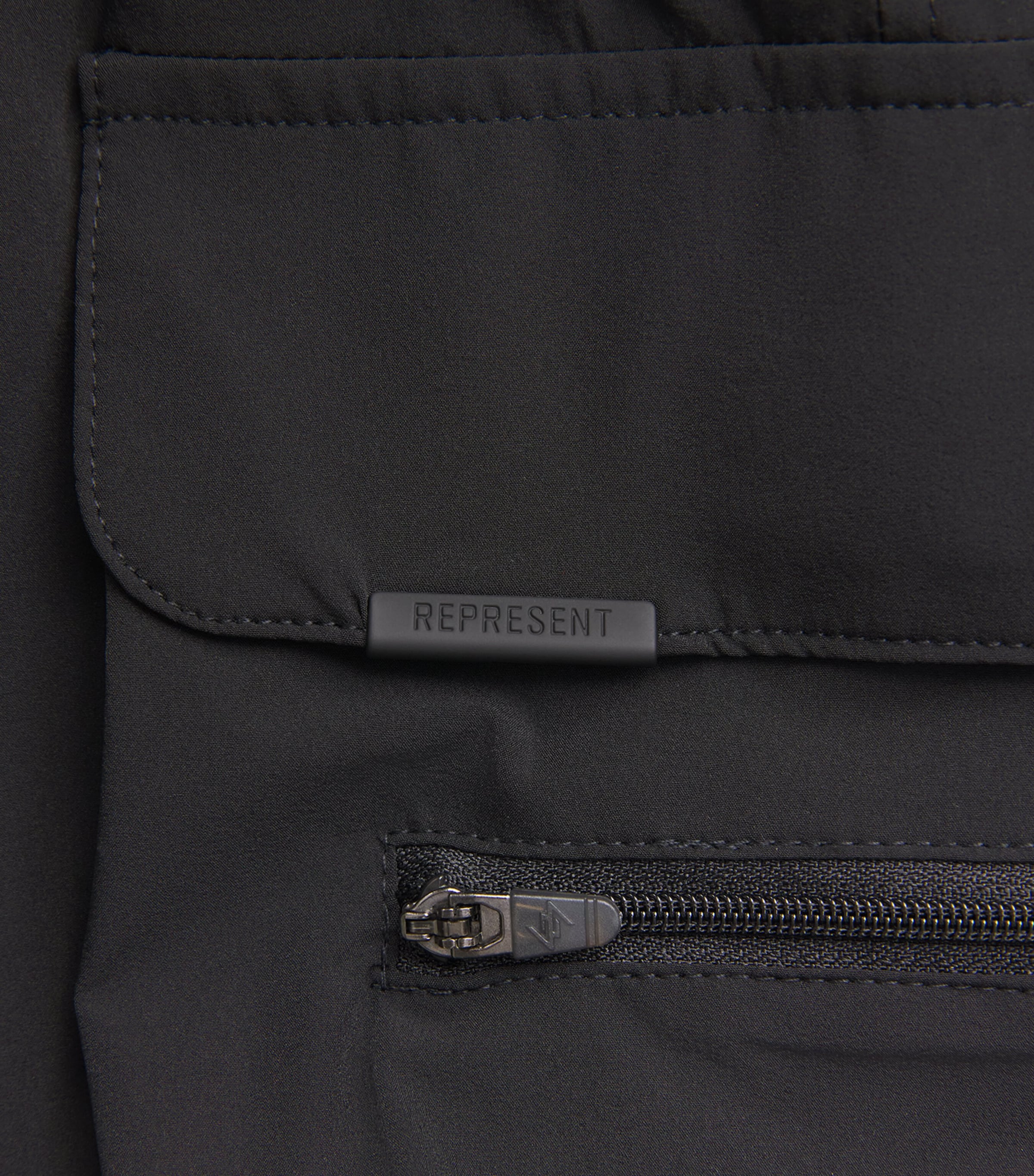 Represent 247 Mens 247 Cargo Trousers Jet Black Image 6
