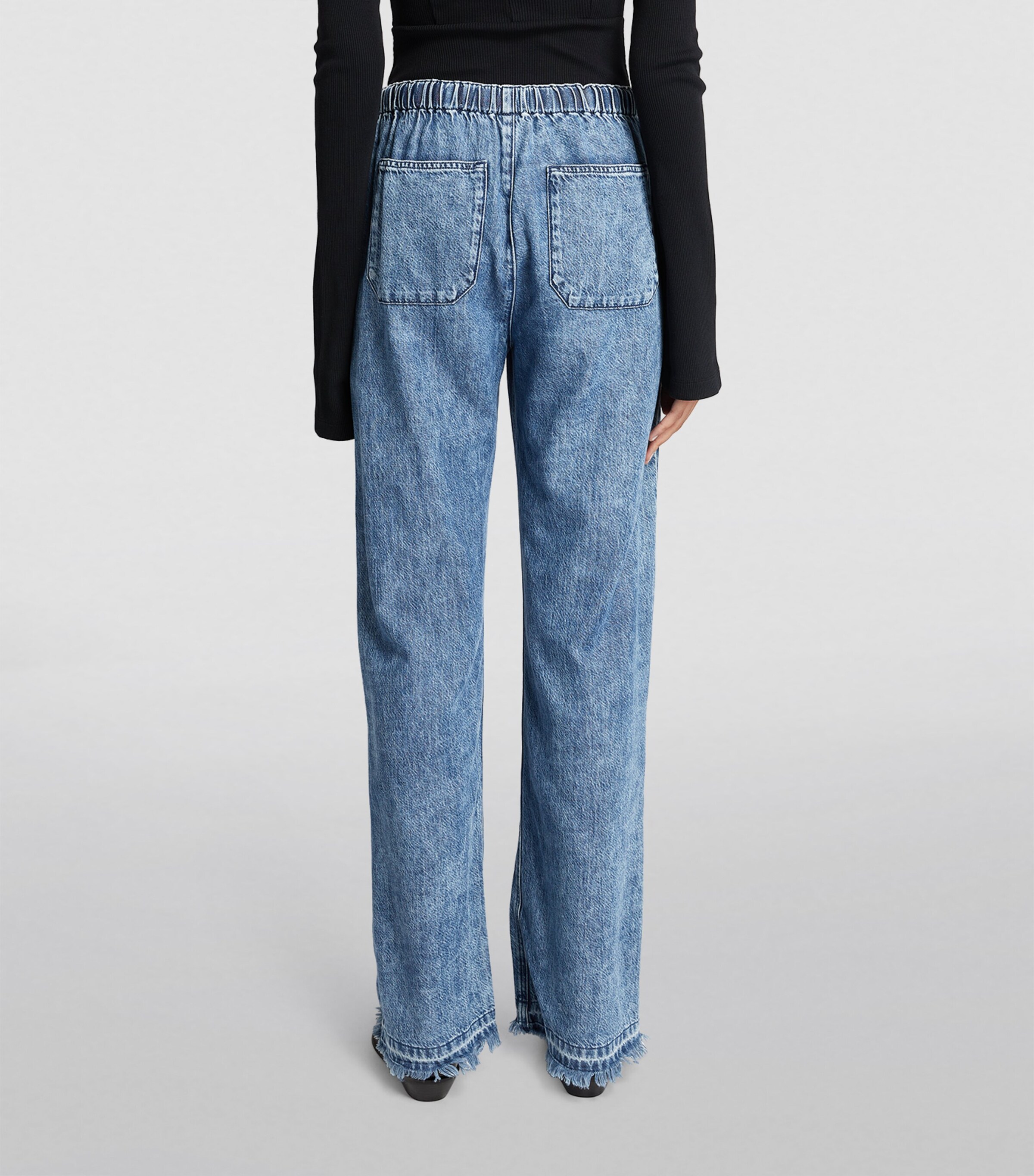 Rag & Bone Womens Printed Terry Miramar Wide-Leg Trousers Noosa Image 4
