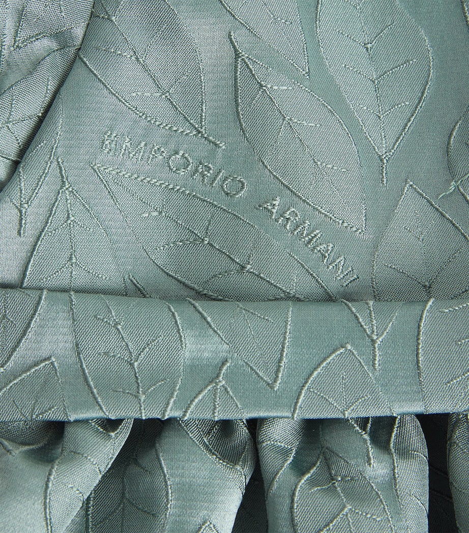 Leaf Jacquard Dress (6-36 Months) F7009 GREEN FANT. Image 3