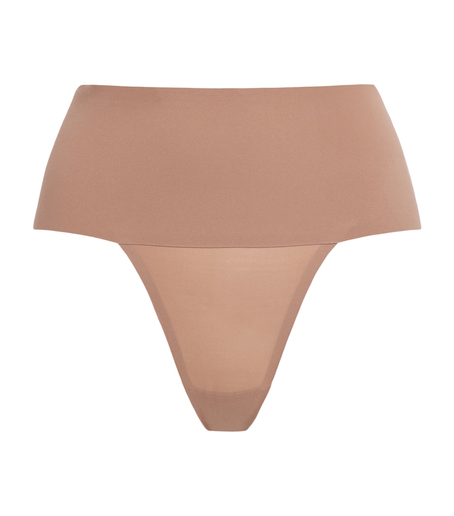 SPANX Womens SPANXsupersmooth Undie-tectable Thong Cinnamon Image 1