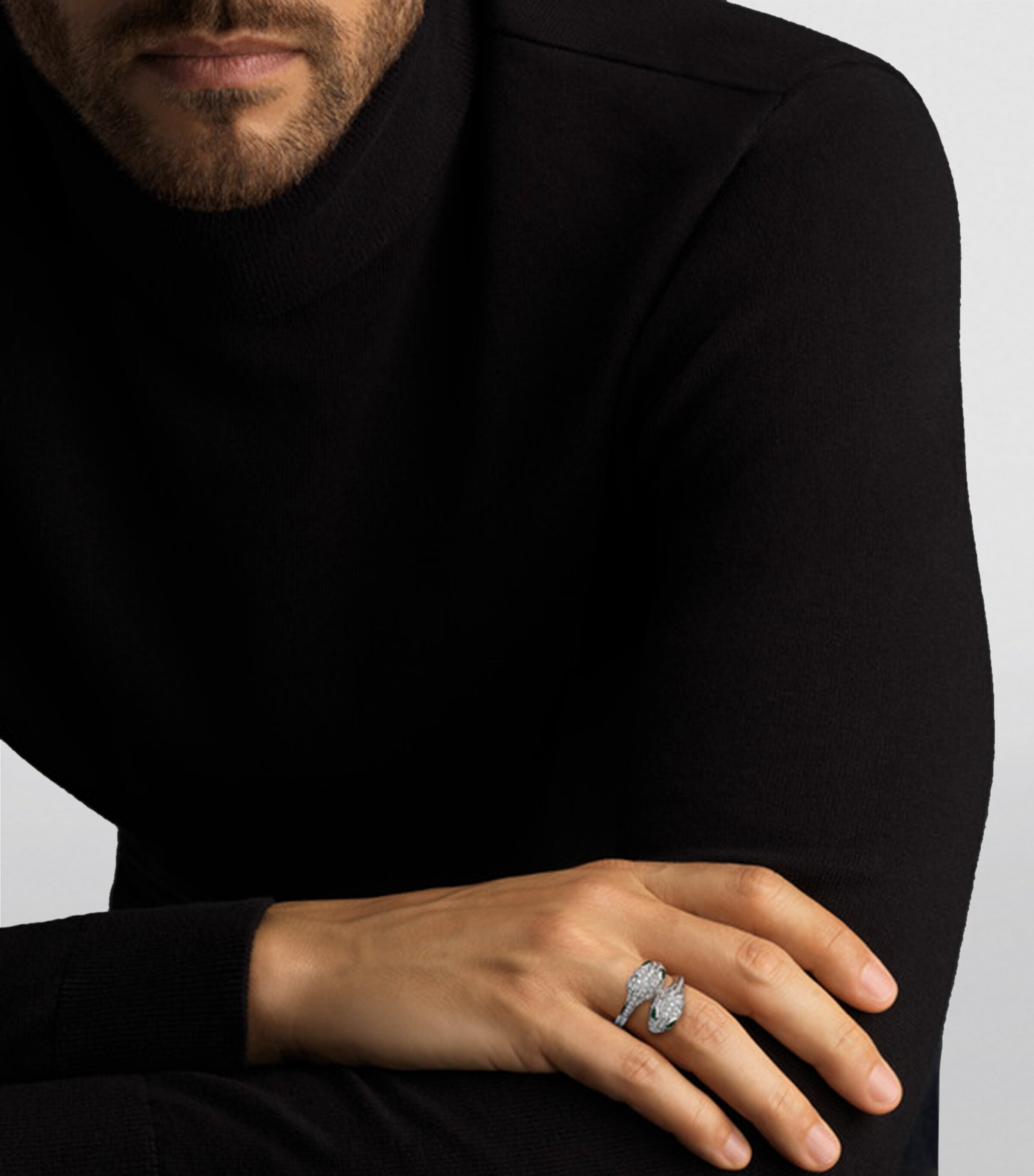 White Gold, Diamond and Emerald Serpenti Seduttori Ring WHITE GOLD Image 4