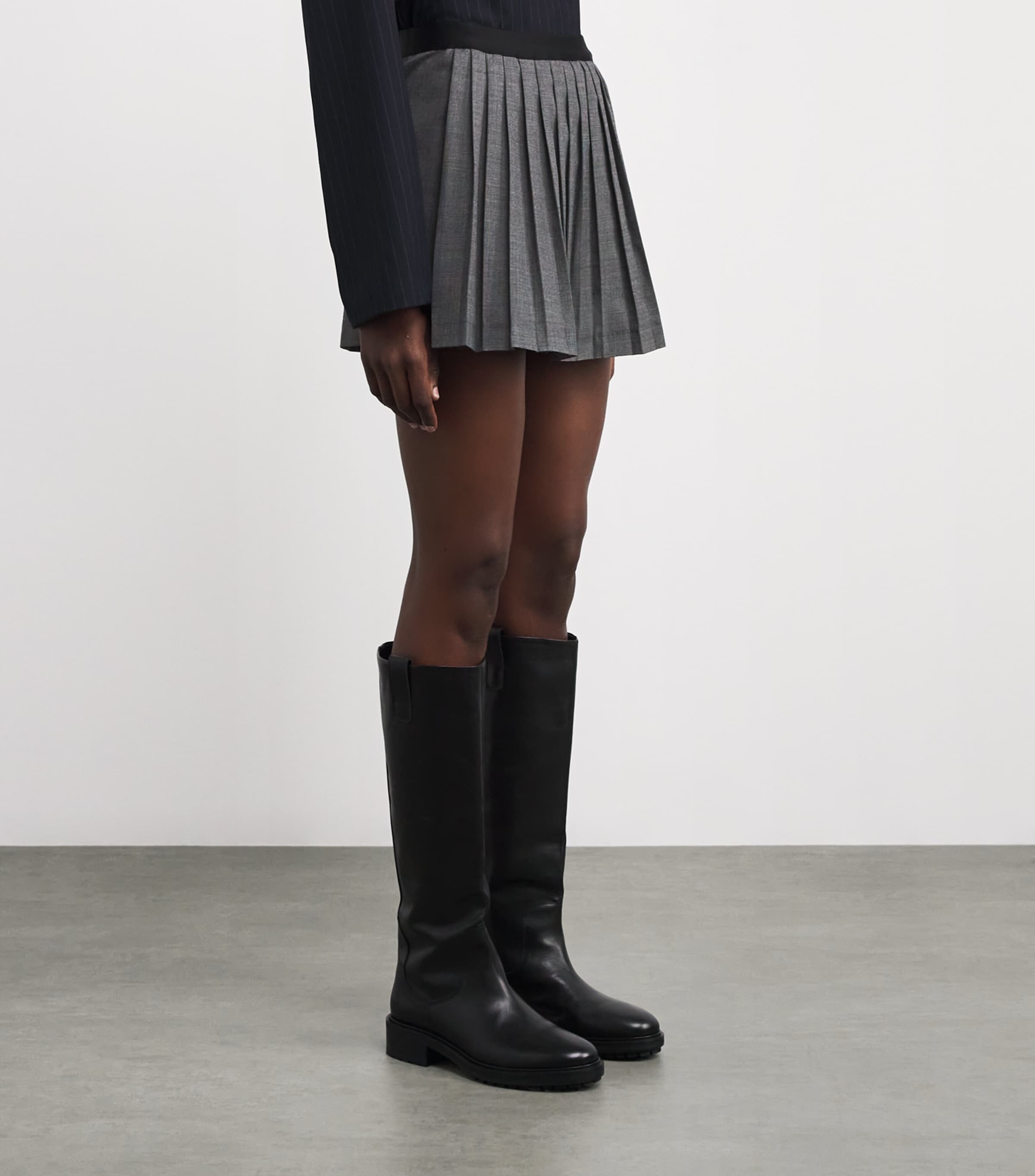 Pleated Mini Skort GREY Image 3