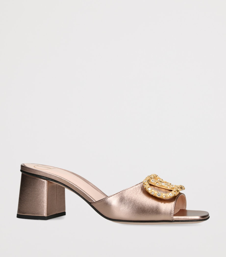Leather VLogo Mules 60 BLUSH Image 3