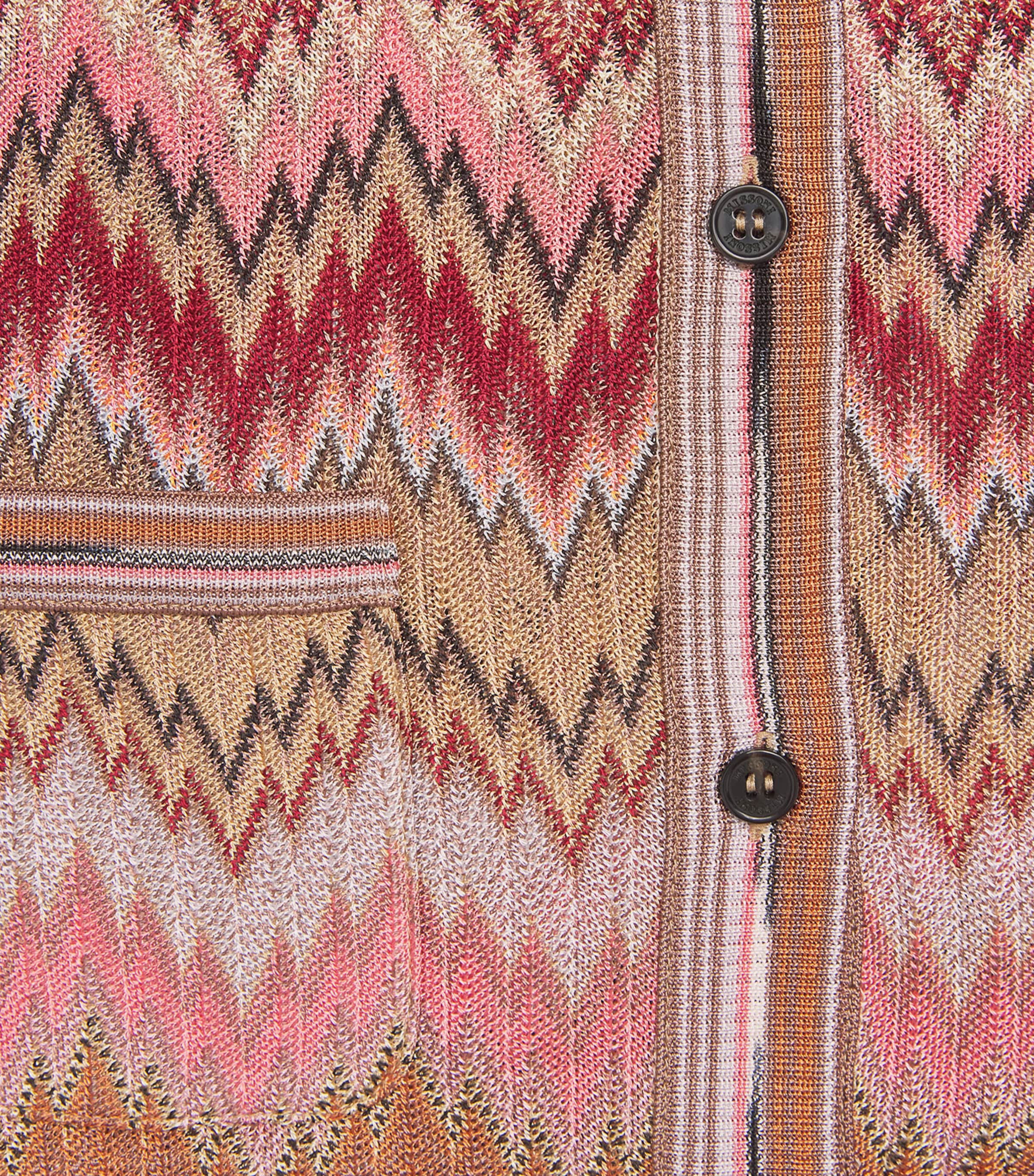 Snake Chevron Cardigan SM9Y1 PINK/RUST TONE Image 5