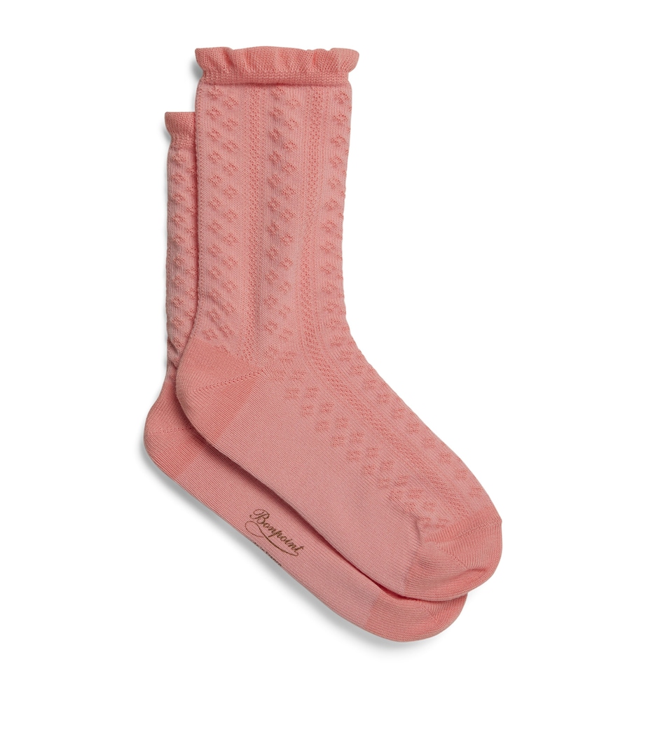 Bonpoint Cotton-Blend Ribbed Socks Rose Bonbon Image 1