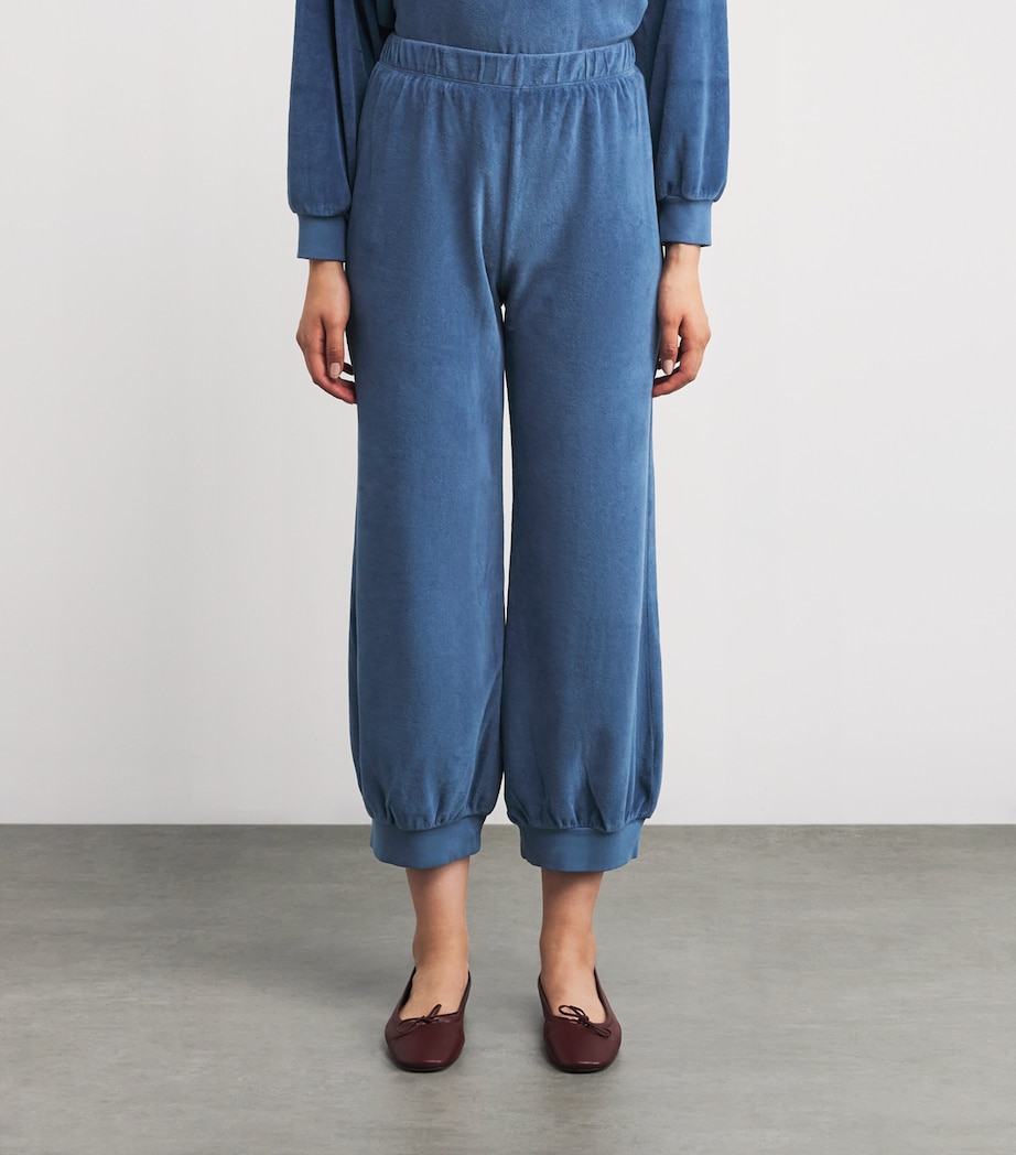 Cotton-Blend Harem Sweatpants PROVENCE BLUE Image 3