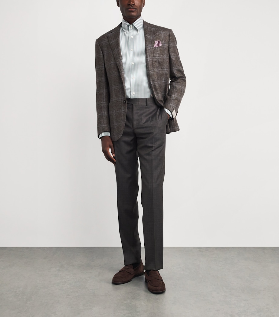 Cotton Stripe Signature Oxford Shirt MID GREEN Image 2