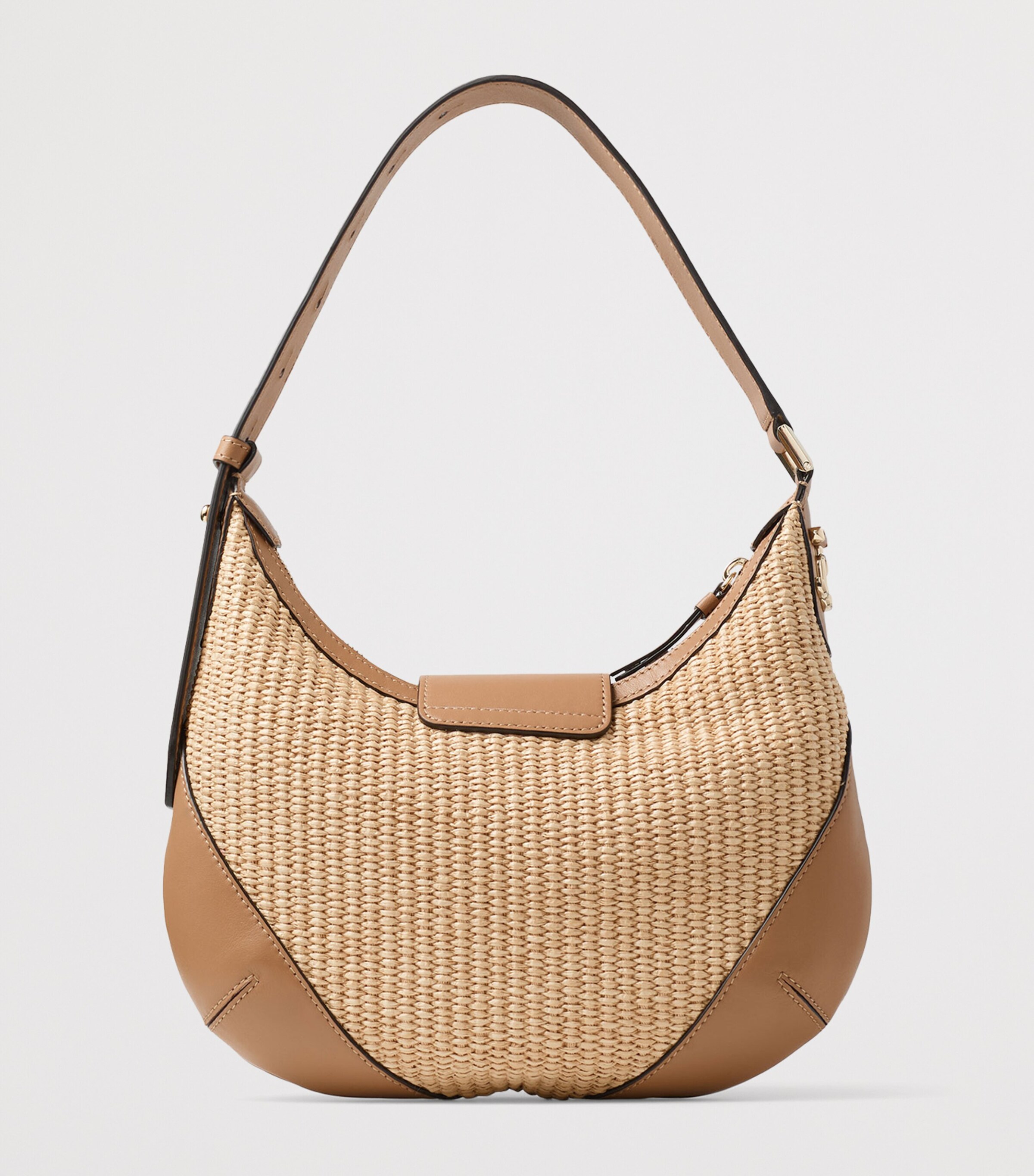 Jimmy Choo Small Raffia Bar Shoulder Bag Natural/toffee/shiny Image 4